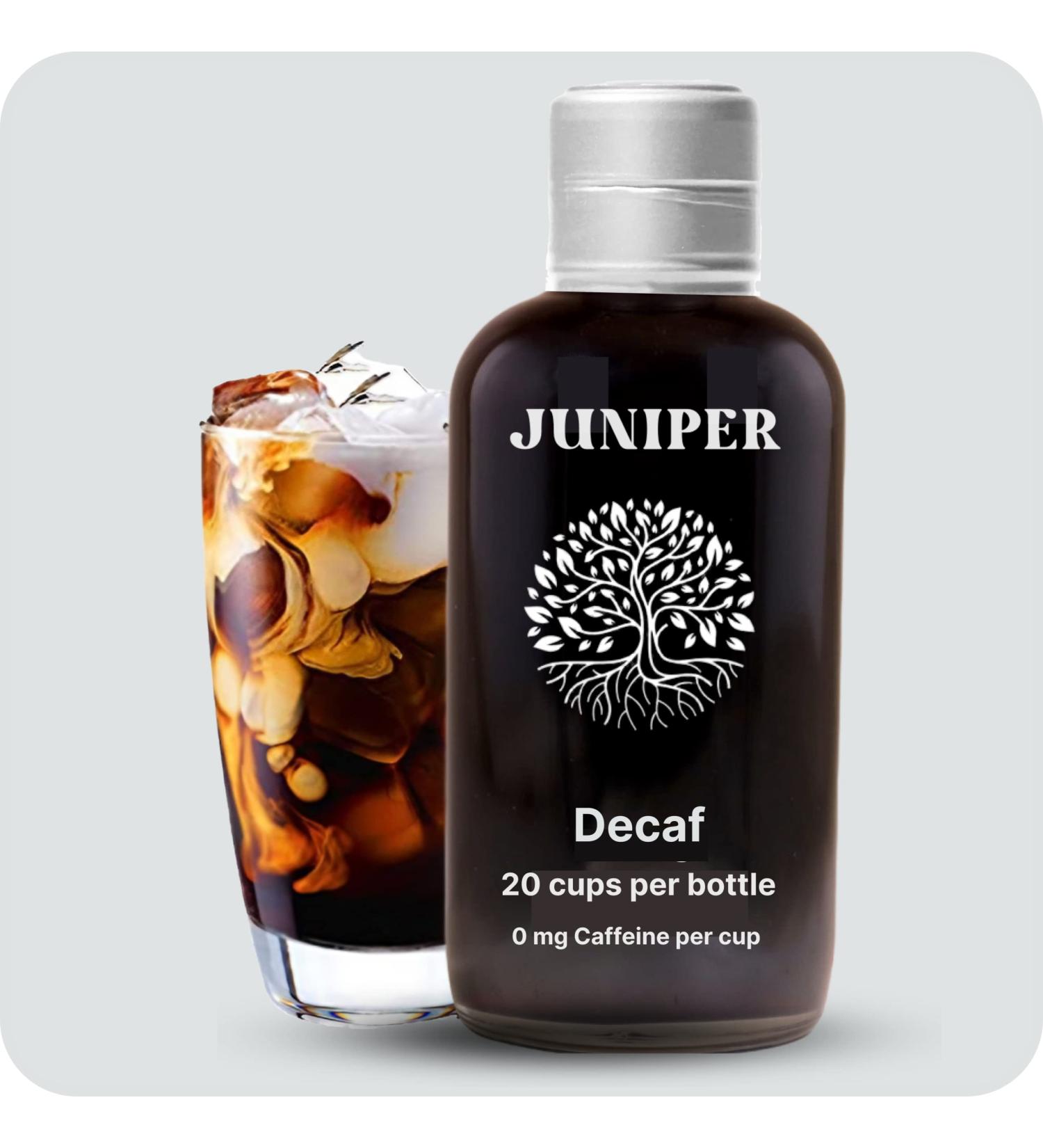 Juniper Ultra Coffee (Decaf) Organic Concentrate - Zero-Caffeine, 20 Servings - Perfect for Iced or Hot Coffee - Buy Online on GoSupps.com