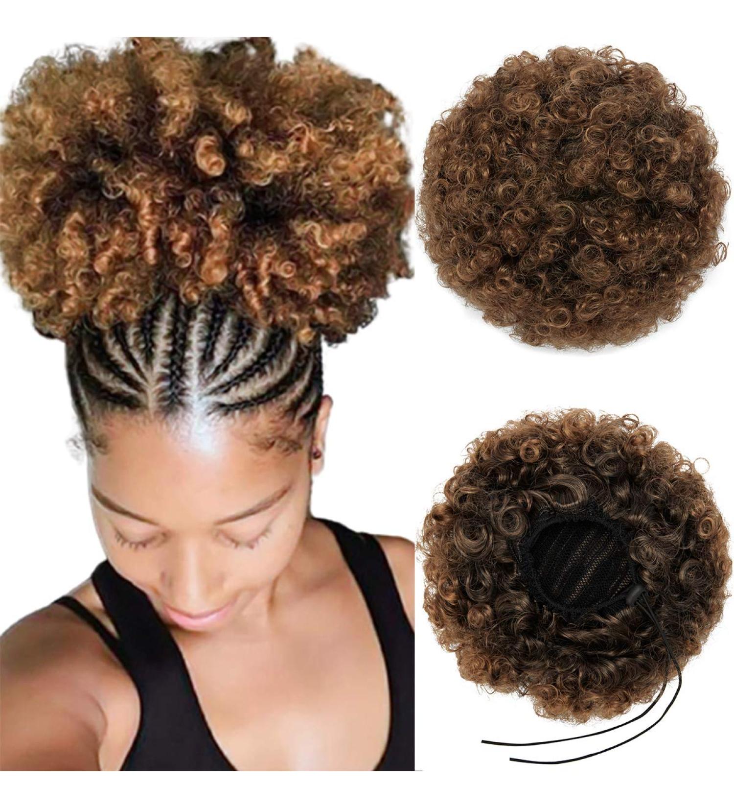 Kinky Curly Afro Puff Drawstring Ponytail for Black Women - Medium Size T1B-30#(65g) - Buy Online on GoSupps.com