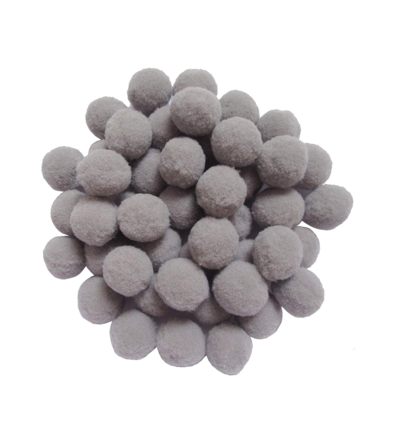 YYCRAFT 100pcs 1 inch Grey Craft Pom Poms for DIY, Creative Crafts & Party Decor - Buy Online on GoSupps.com