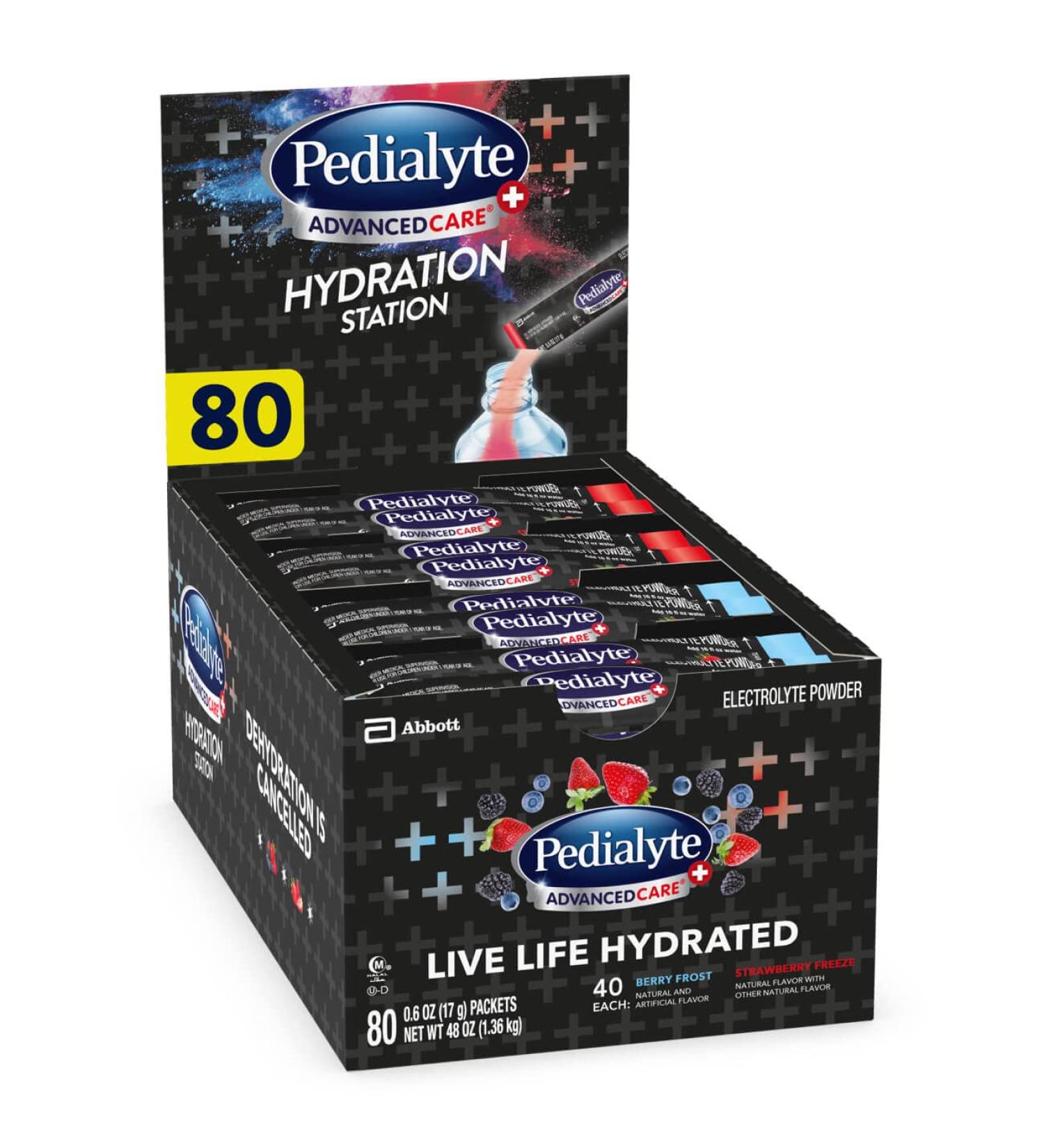 Pedialyte Multi Pack Electrolyte Powder - 80 Count Hydration Drink Mix - Buy Online on GoSupps.com