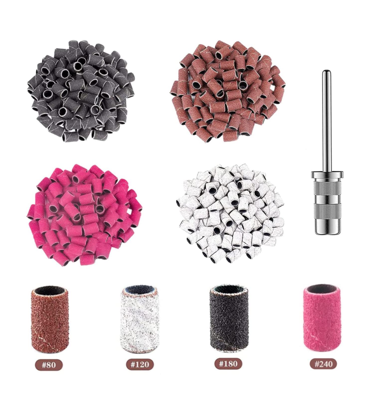Luckaide 201-Piece Grinding Sleeve Nail Cutter Set - Nail Miller Attachments & Grits for Perfect Manicure & Pedicure Care | International Shipping Available - Buy Online on GoSupps.com