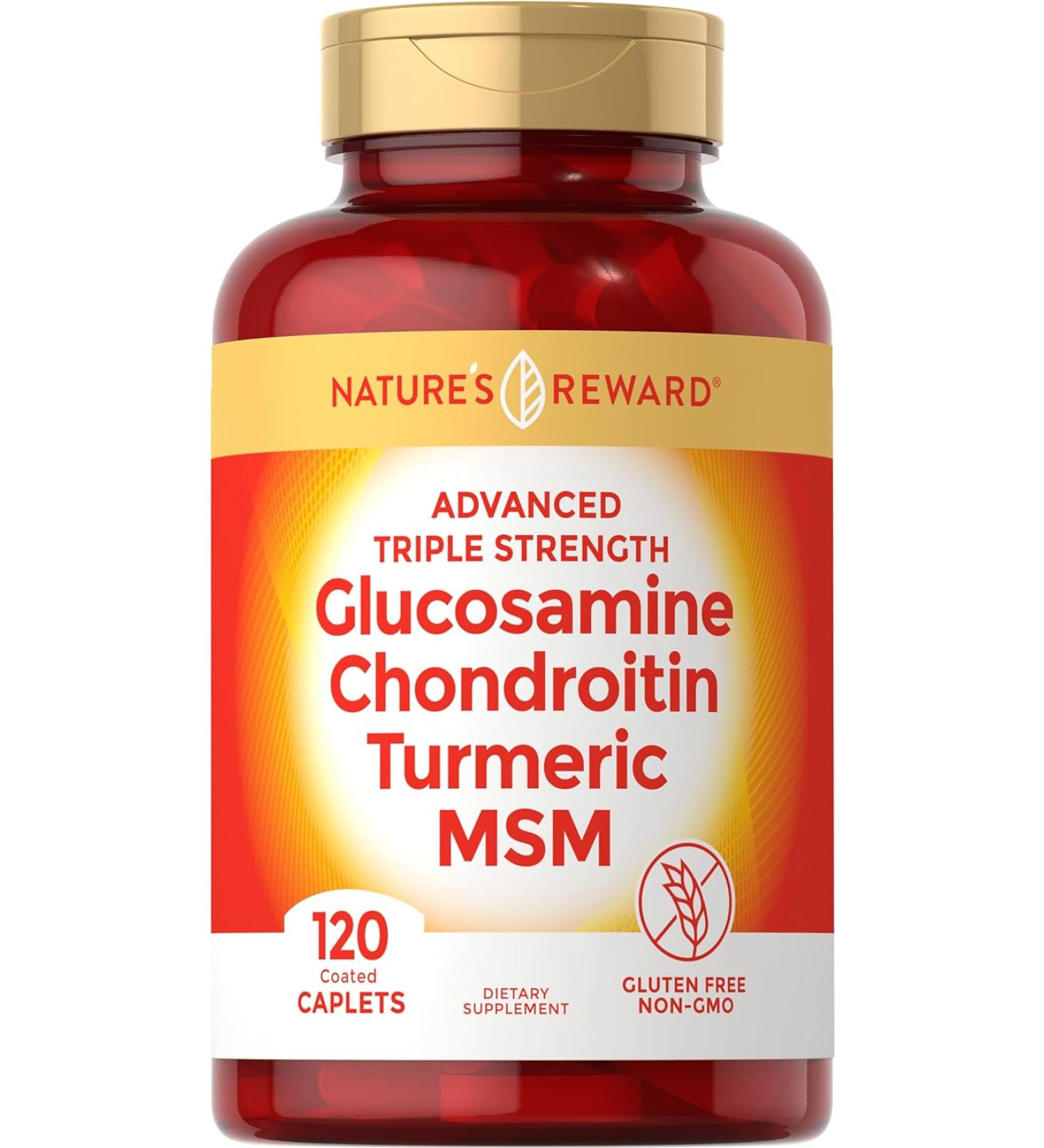 Nature's Reward Glucosamine Chondroitin Triple Strength - 120 Caplet - Buy Online on GoSupps.com
