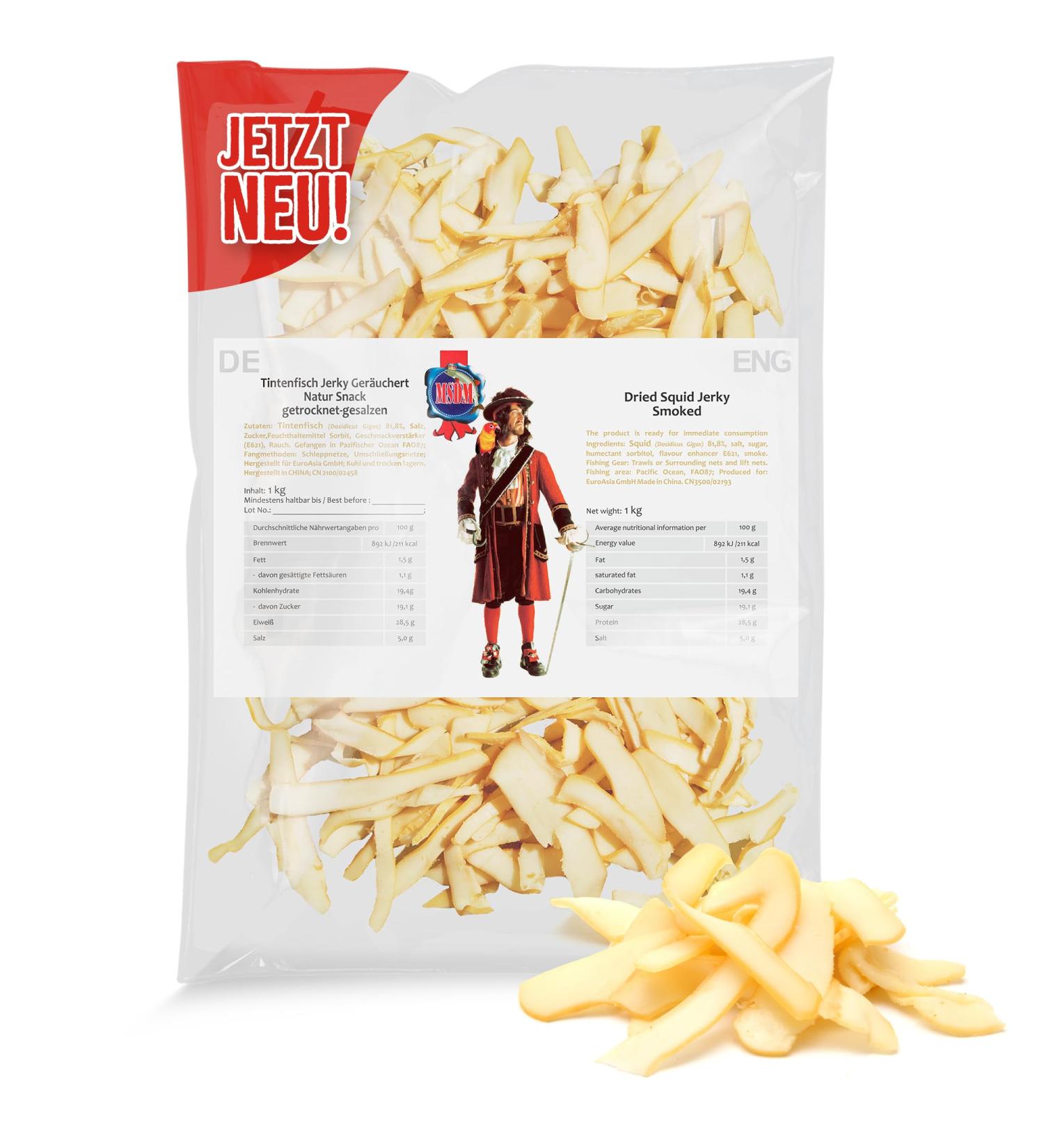 Buy Inkfish Jerky Tulsment (1kg XXL Pack) - High Protein Fish Jerky Snack Omega 3 Dry Fish Alternative to Beef Jerky & Chips - International Shipping Available - Buy Online on GoSupps.com