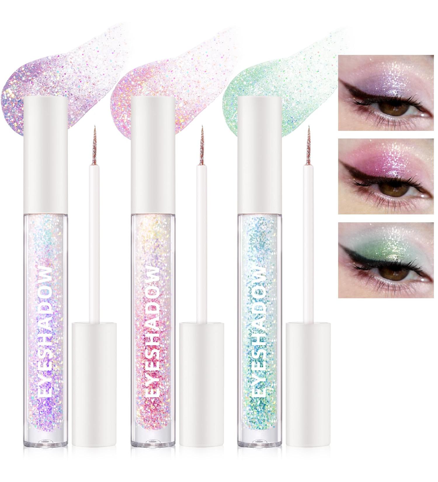 3Pcs Liquid Glitter Eyeshadow Stick Set - Holographic Glitter Glue & Shimmering Metallic Under Eye Makeup in 3 Colors - Perfect for International Shipping - Buy Online on GoSupps.com