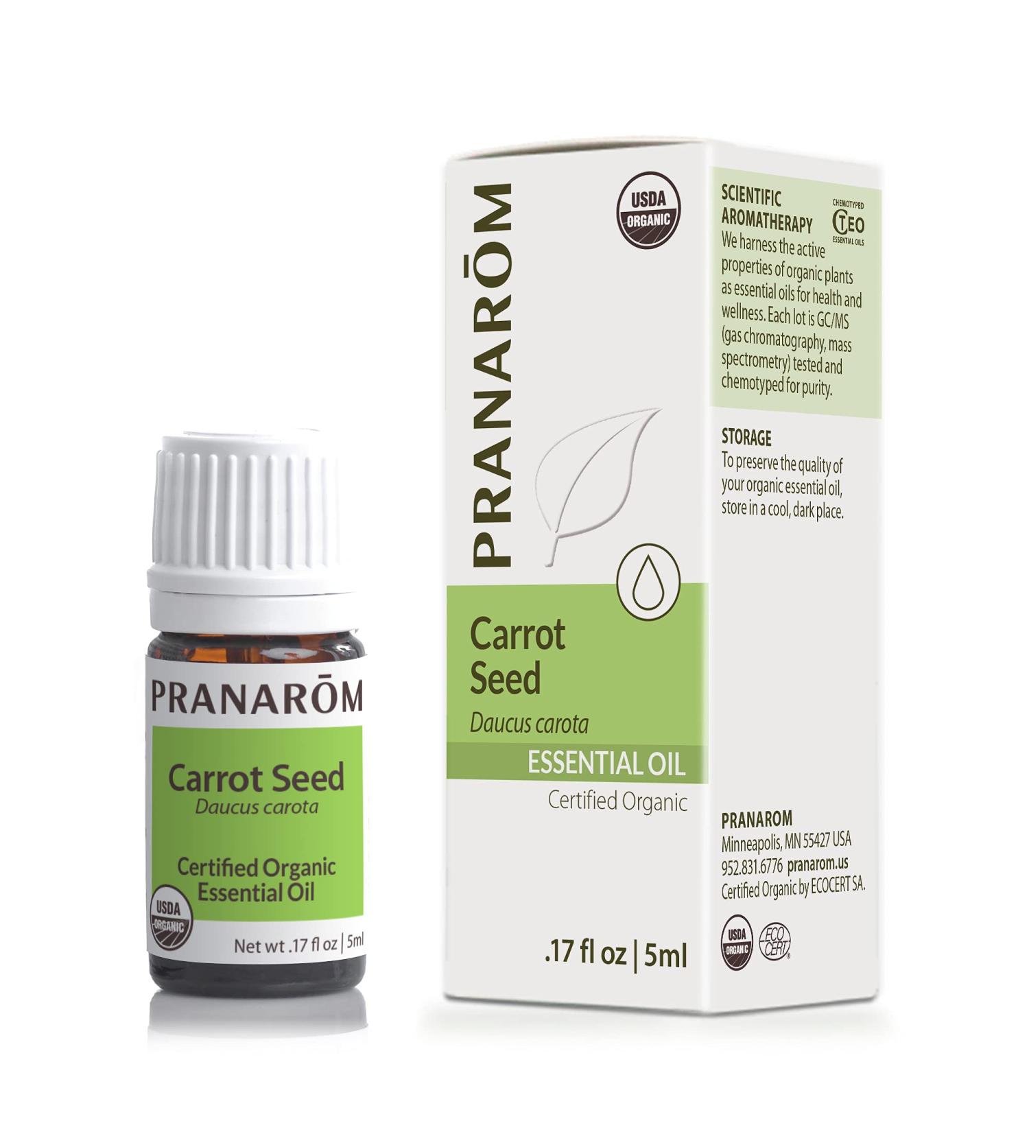 Pranarom Carrot Seed Oil 5ml | 100% Pure Organic Essential Oil for Skincare & Wellness | USDA & ECOCERT Certified - Buy Online on GoSupps.com