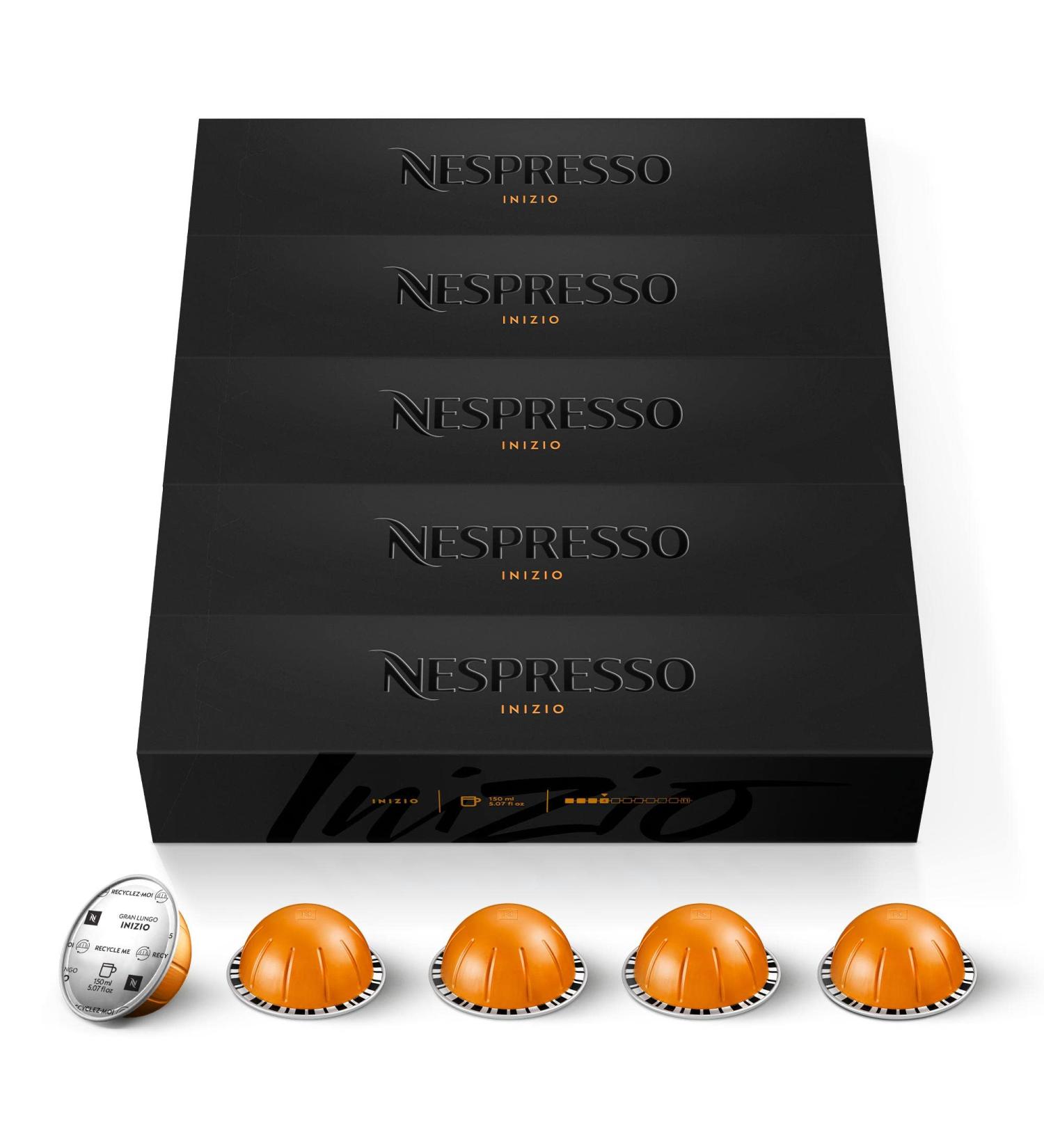 Nespresso Vertuo Inizio capsules intensity 4 for more than 150 ml 50 capsules 5 x 10 pieces