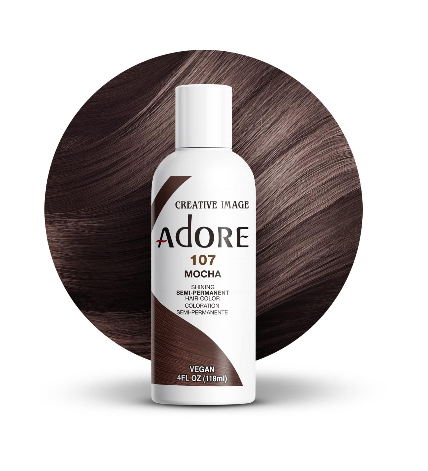 Adore Shining Semi Permanent Hair Colour 107 Mocha 118 ml - Pack of 1 - Buy Online on GoSupps.com