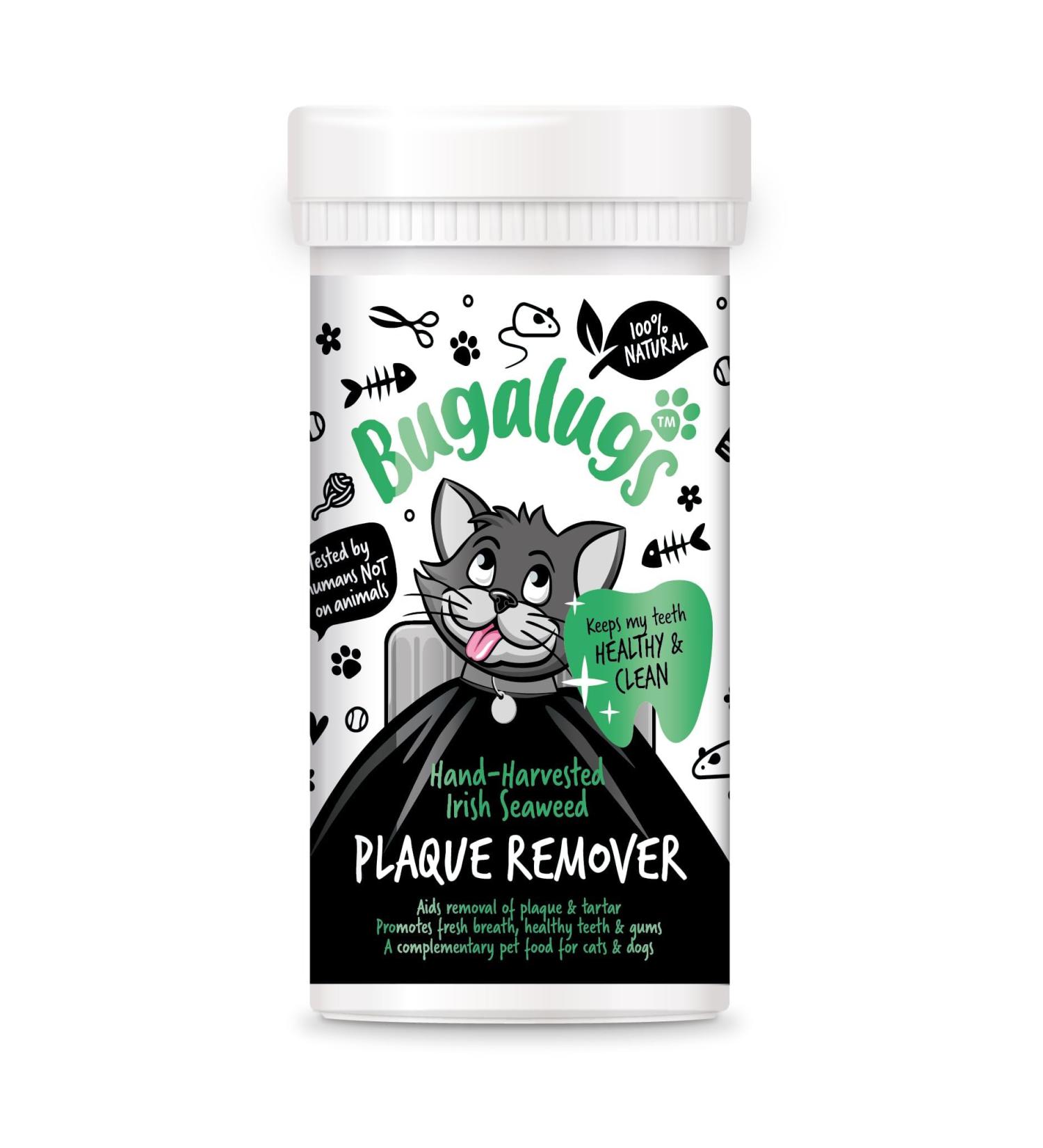 BUGALUGS Plaque Off Remover For Cats 70g Teeth & Bad Breath 100% Natural | Plaque Off Cats No Need For Cat Toothbrush or Cat Toothpaste | Remove Cat Bad Breath & Plaque Remover For Cats Cat 70g - Buy Online on GoSupps.com