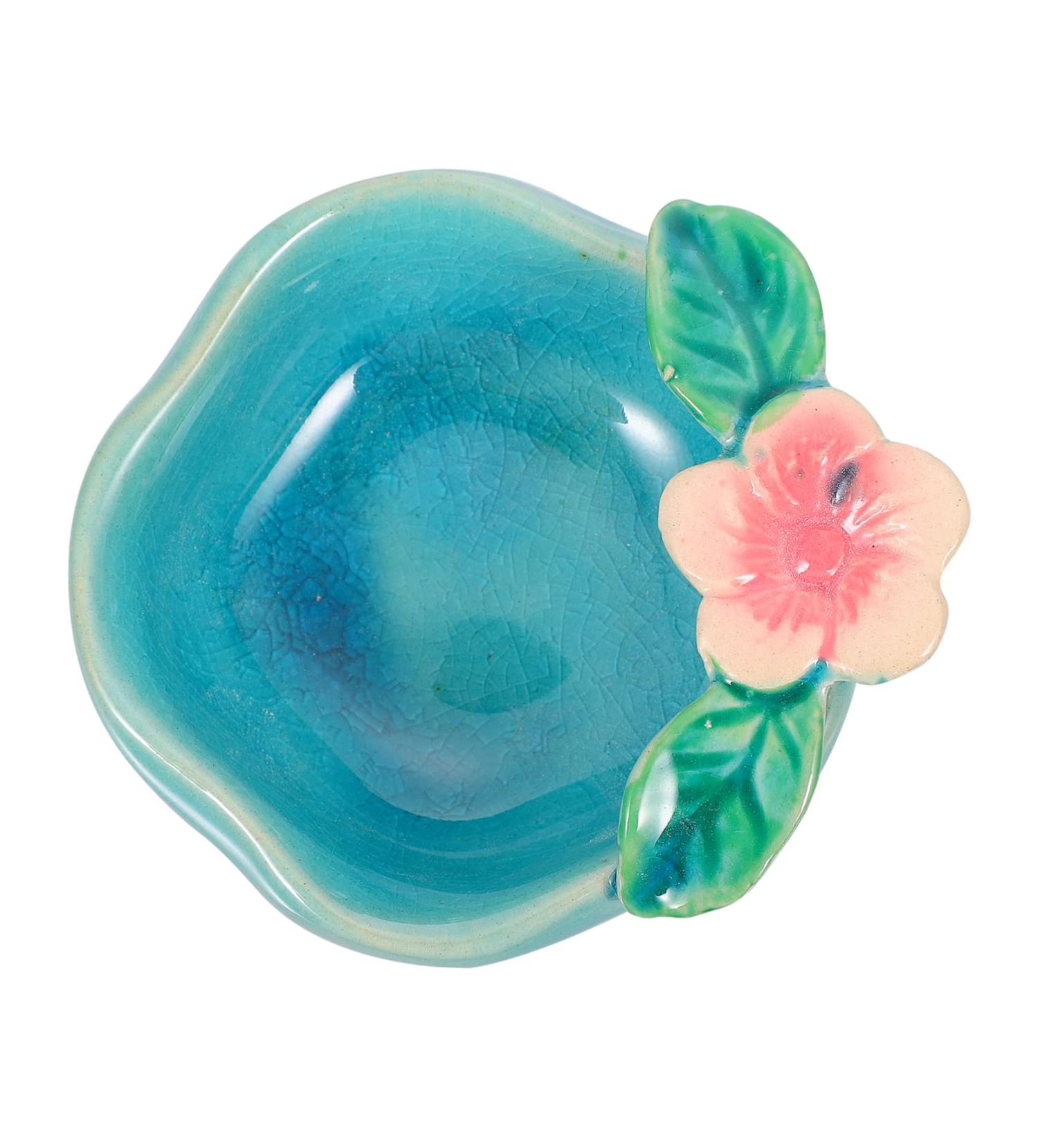 Fomiyes Ceramic Aromatherapy Bowl - Essential Oil Diffuser & Incense Holder - Japanese Blue Home Decor for Beauty Salons - 8.5x8cm - Buy Online on GoSupps.com