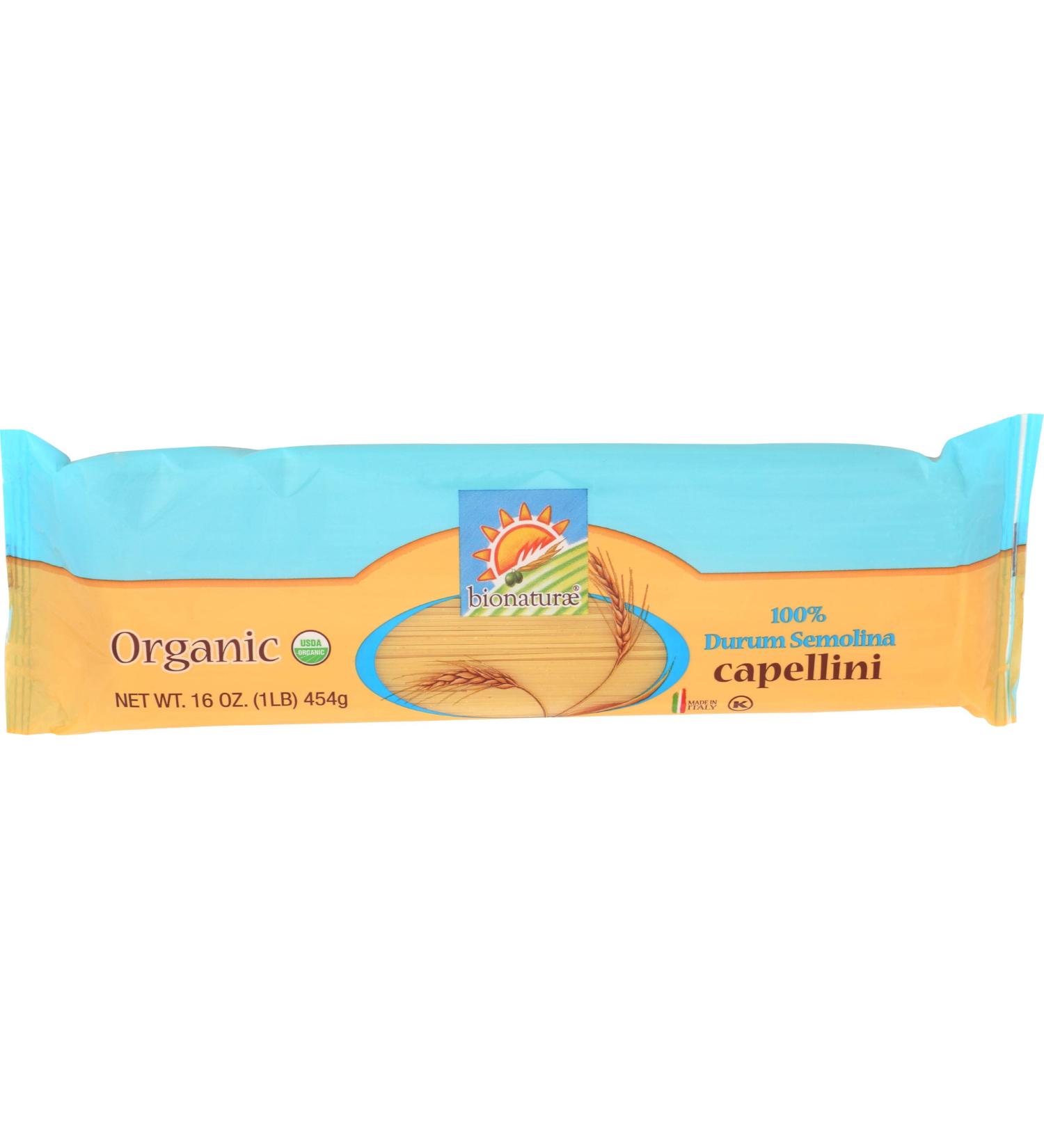 Bionaturae Organic Pasta Capellini - 16 Ounce - Buy Online on GoSupps.com