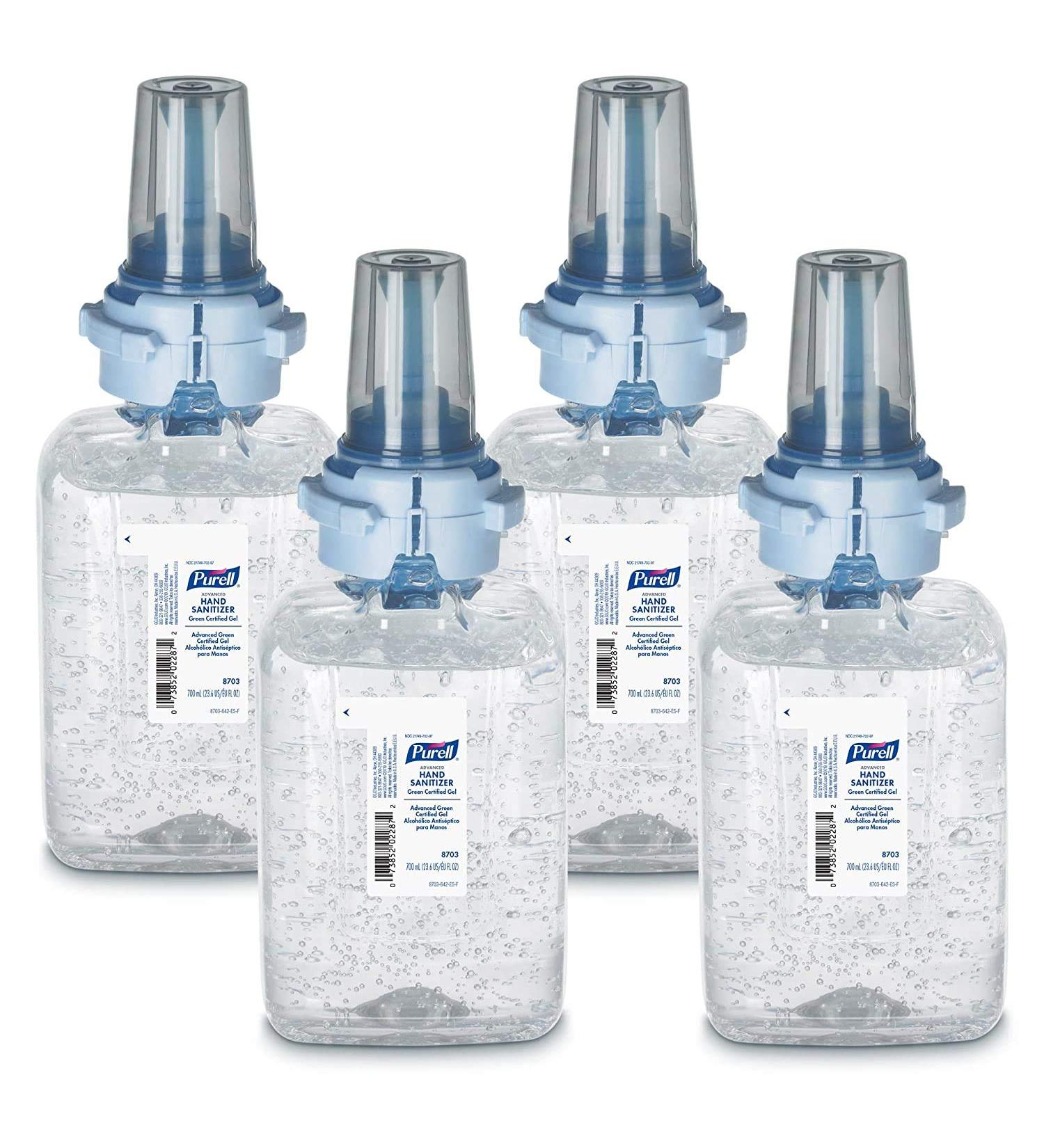 PURELL Advanced Green Certified Instant Hand Sanitizer Refill Gel 700 mL 4/Carton