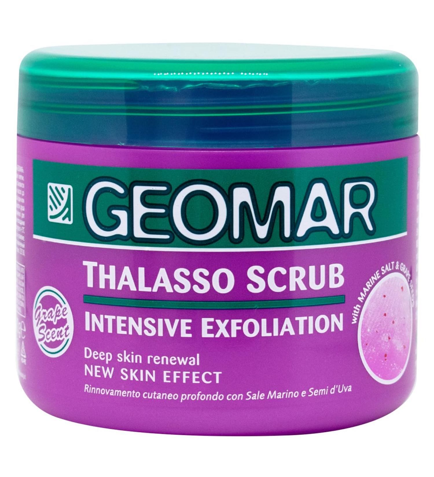 Geomar |Thalasso intensive peeling deep peeling skin renewal new skin effect with sea salt grape seeds and trace elements from the Dead Sea made in Italy 600 g