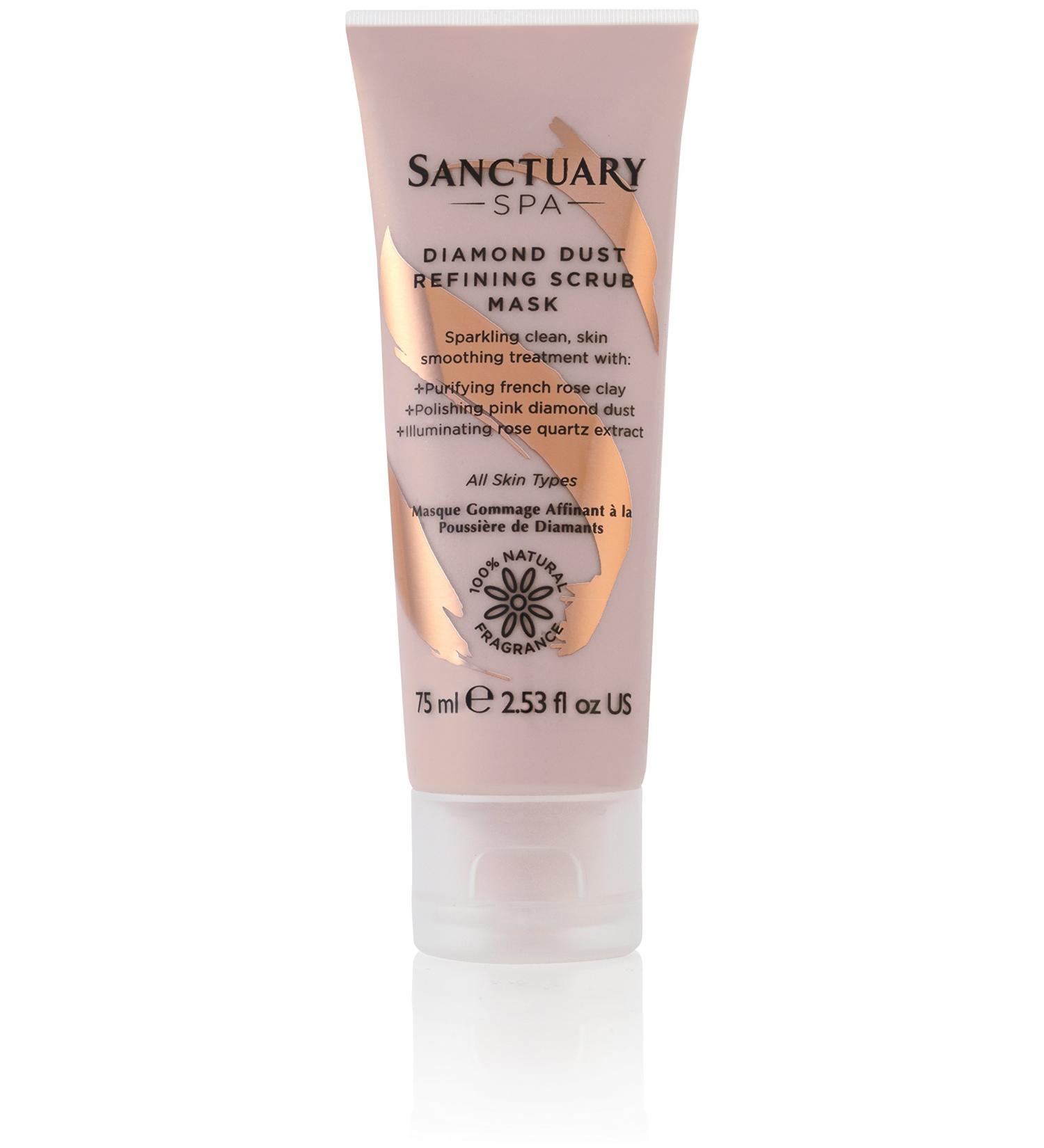 Sanctuary Spa Rose Face Mask Diamond Dust and Rose Clay 2 In 1 Face Mask and Face Scrub for All Skin Types 75 ml - Buy Online on GoSupps.com