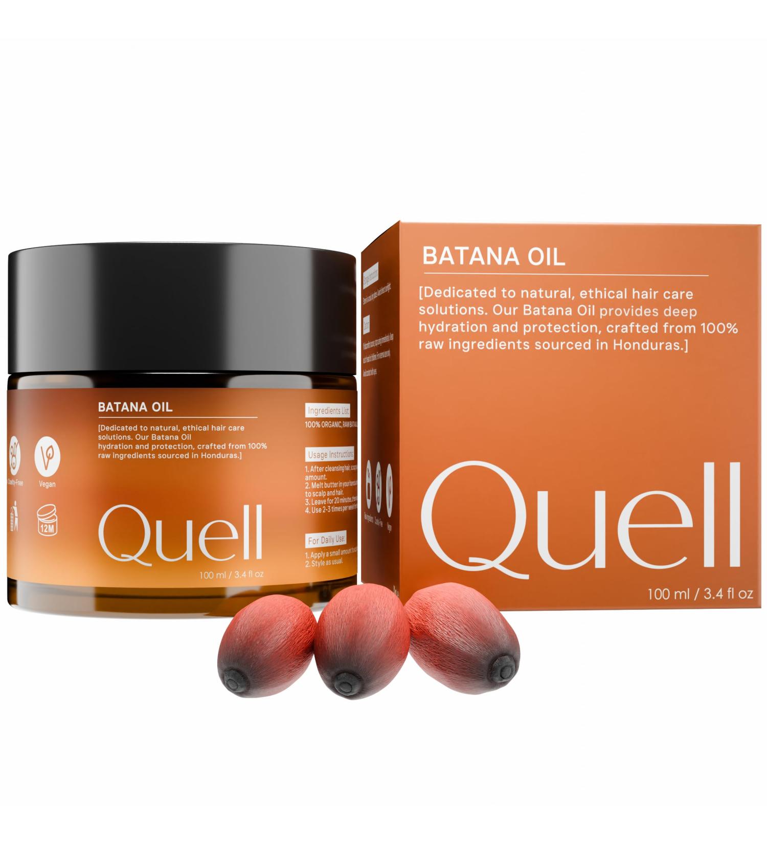 Quell Batana Oil for Hair Care - Nourishing Coffee Tea Tree Formula | Shop Internationally - Buy Online on GoSupps.com