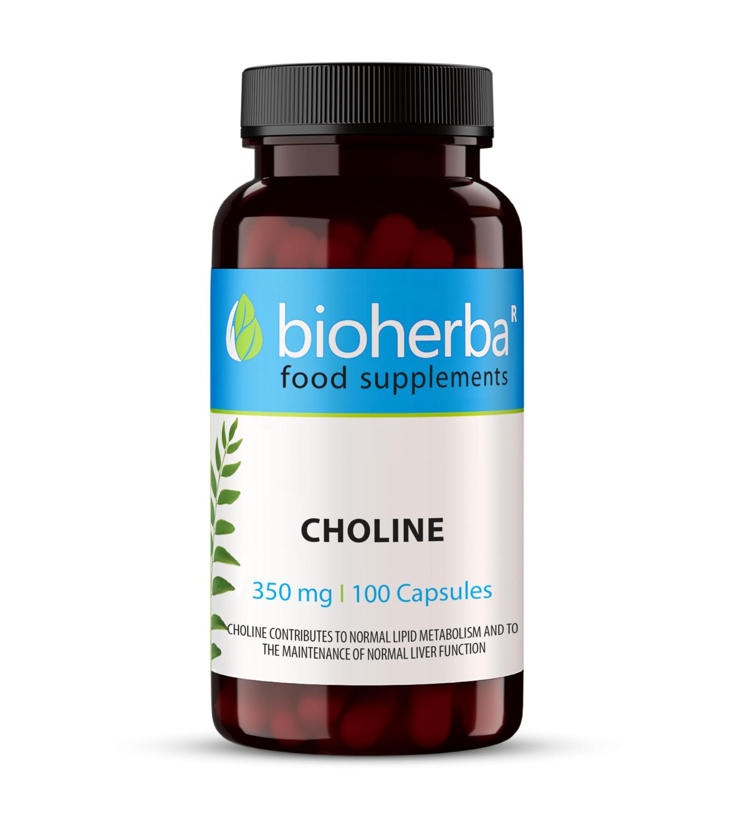 Choline 350 mg 100 G lules | Compl ment alimentaire avec choline par BIOHERBA - Buy Online on GoSupps.com