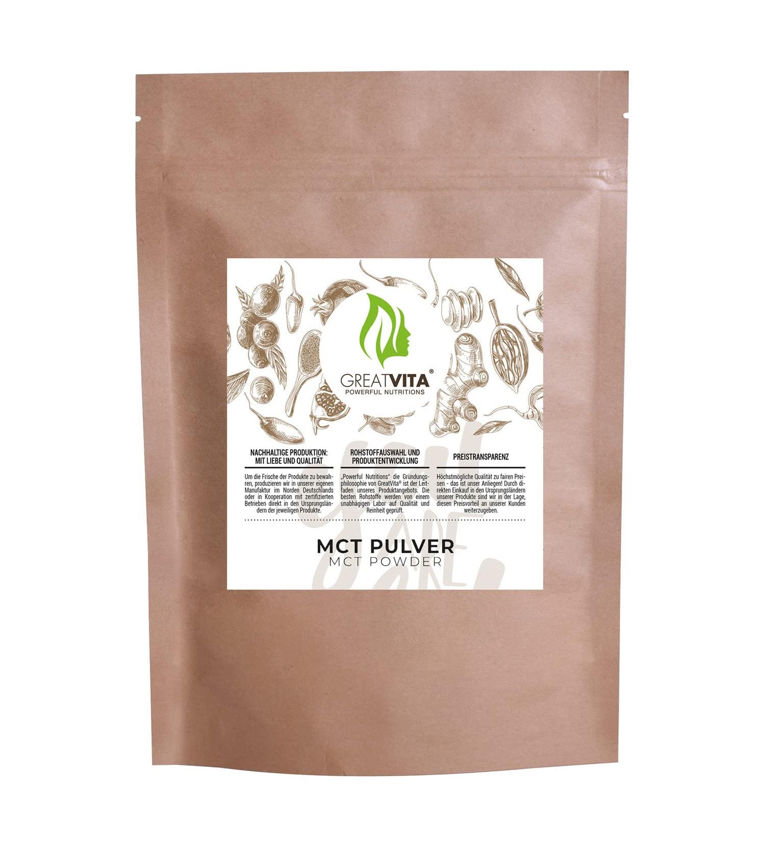 MCT Powder - 800 g / Premium Quality / Perfect for a Keto Diet | Coconut Based Tasteless | GreatVita Taste-neutral 800 g (Pack of 1) - Buy Online on GoSupps.com