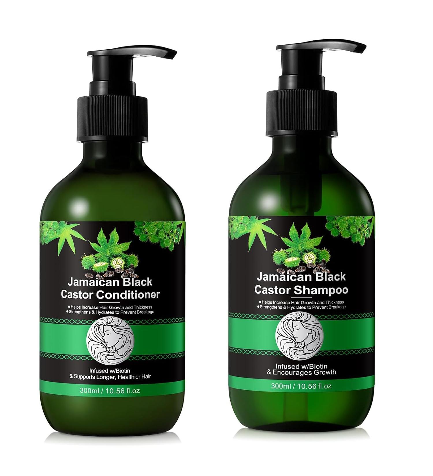 Jamaican Black Castor Oil Shampoo & Conditioner Set - Strengthen & Restore Thinning Hair | 2-in-1 Biotin Rosemary Oil Formula Sulfate Free Hair Growth Solution - Buy Online on GoSupps.com
