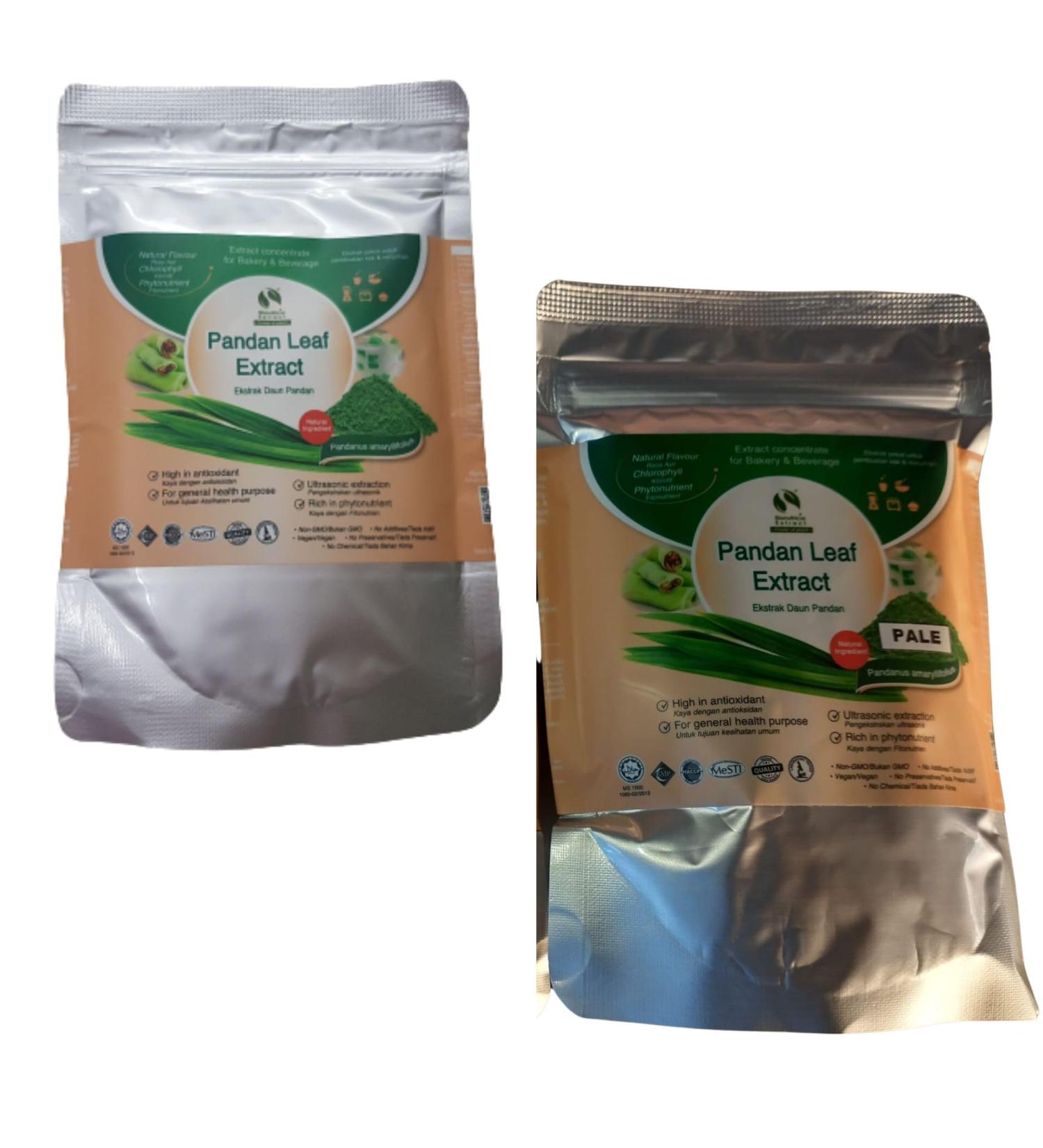 Dark Green Pandan Leaf Extract Powder Set of 2 100g Each Halal Expiry: April 2025 - Buy Online on GoSupps.com