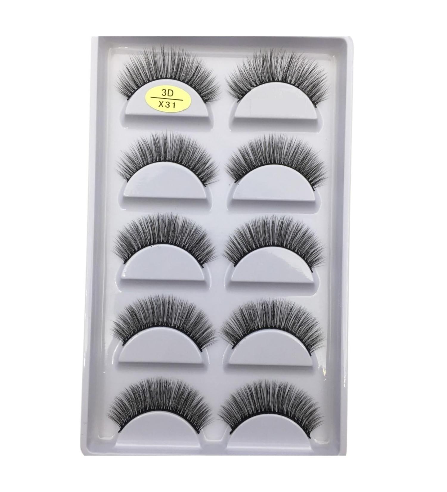 UAMOU 10/50 Boxes 37 Style 5 Pairs Natural 3D False Eyelashes Makeup Fake Eye Lashes Faux Cils Make Up Beauty Maquillaje Cheerfully (Color : 5Pairs X31 Size : 10 Boxes 50Pairs) - Buy Online on GoSupps.com