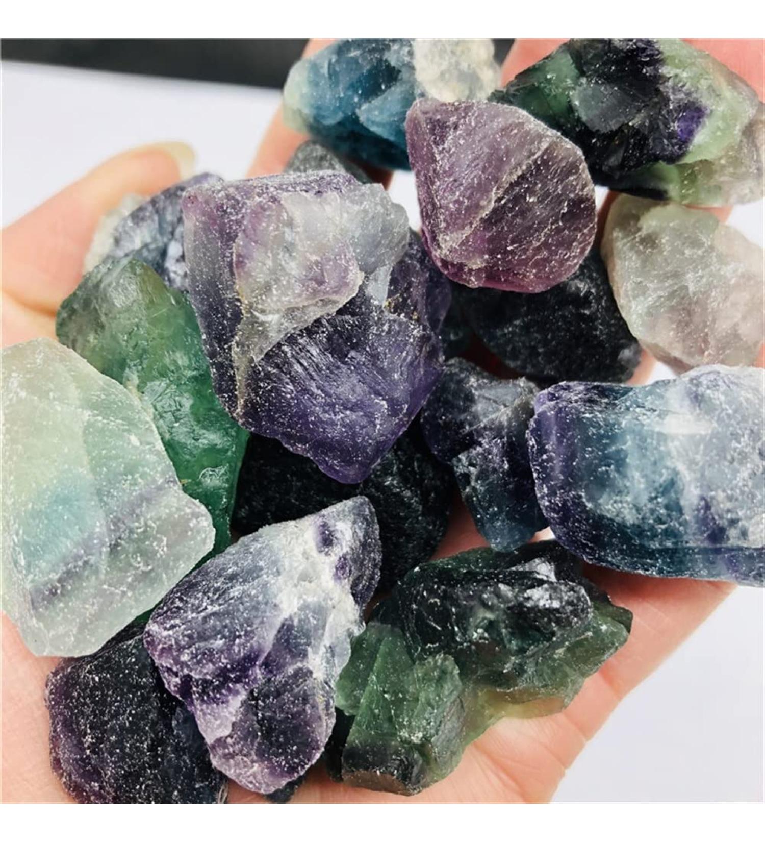 Crystal Natural Green Fluorite Raw Gemstone Quartz Original Stones Natural Crystal Stones and Minerals Suitable for Home Office Decoration Full of Texture 100g - Buy Online on GoSupps.com