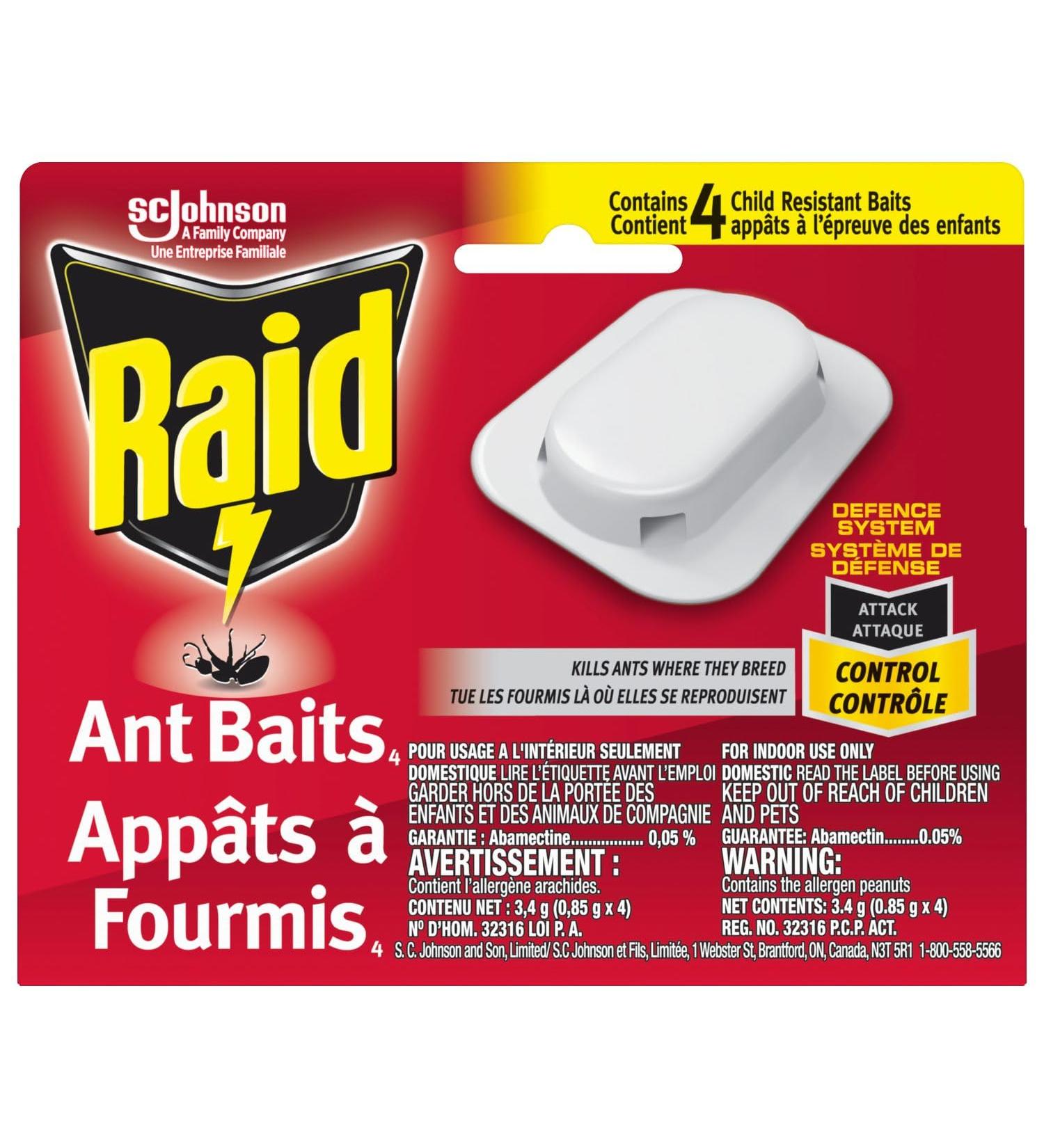 Raid Ant Killer Baits And Traps For Indoor Use Child Resistant 4 Count Trap 4 Count - Buy Online on GoSupps.com