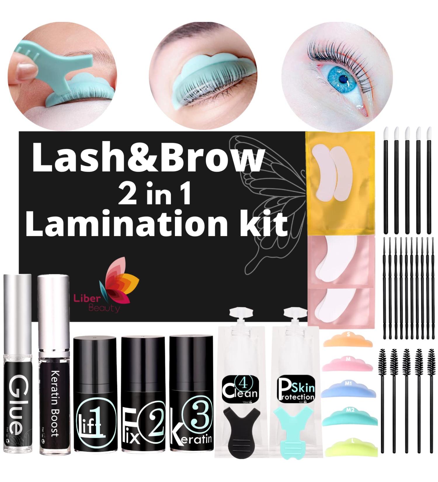 Liber Beauty Lash Lift Kit Eyebrow Lamination kit Professional Salon training eyelash perm Kit Easy use Quick on Effect (Only lash brow lift kit) - Buy Online on GoSupps.com
