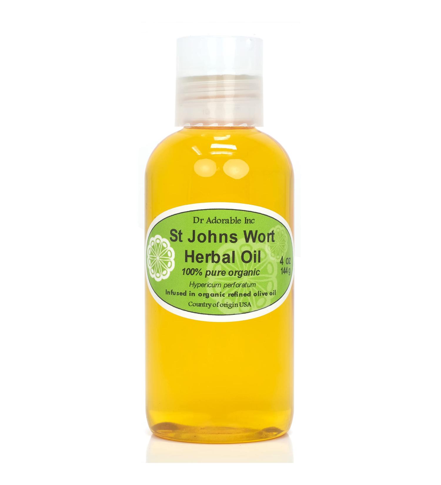 Dr Adorable St Johns Wort Herbal Oil 100% Pure Organic 4 Oz - Buy Online on GoSupps.com