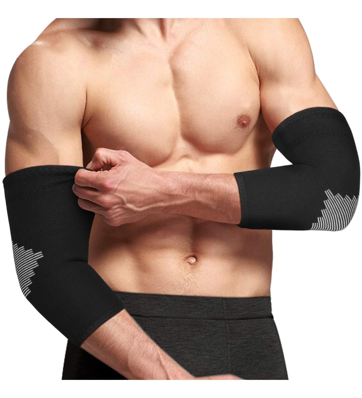 AVIDDA Elbow Support Sleeve for Men Women - Compression Arm Brace for Tennis Golfers Arthritis Pain Relief - Black, Size S - Buy Online on GoSupps.com