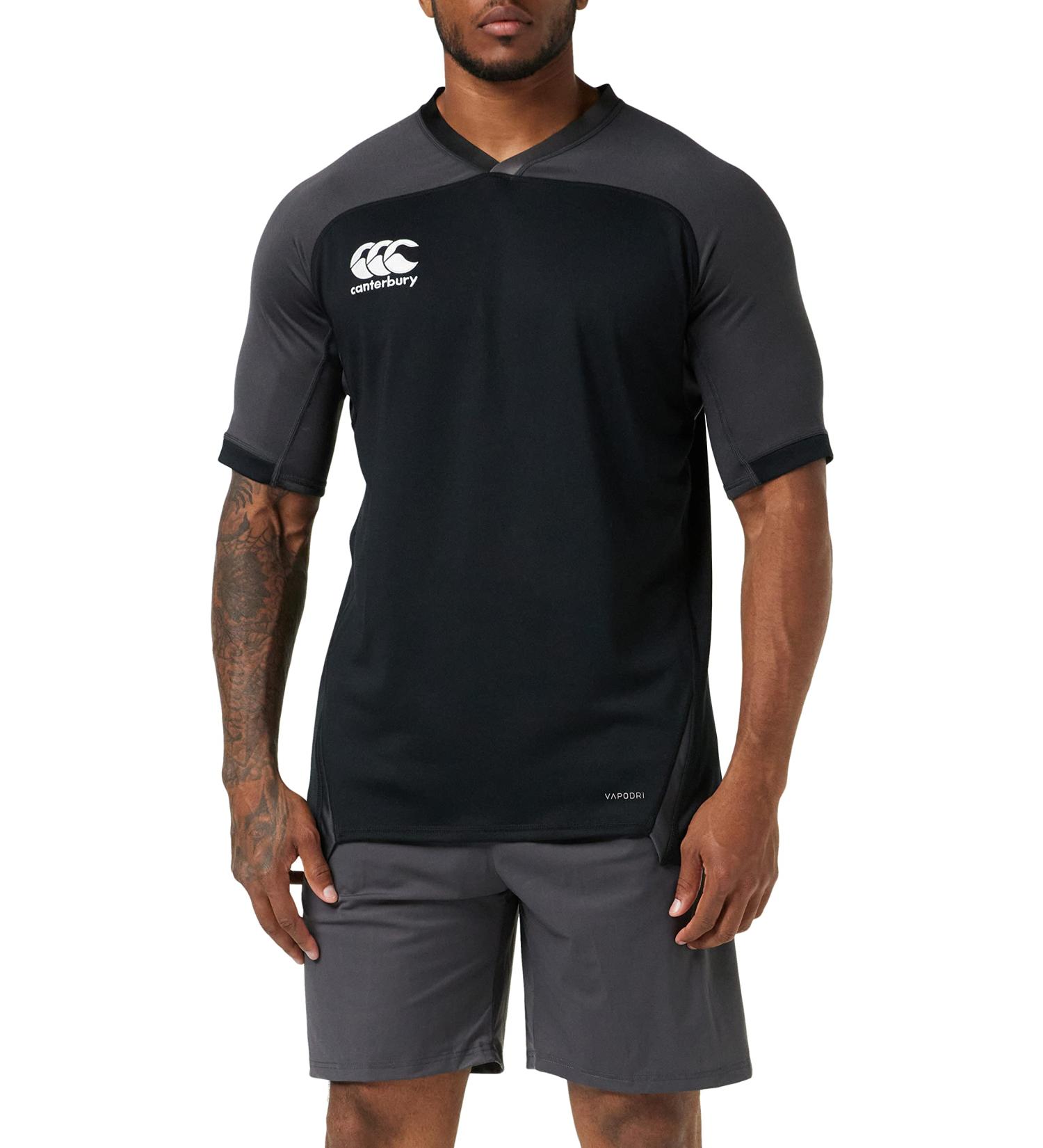 Canterbury Men's Vapodri Evader Rugby Jersey XL - Black | International Shipping Available - Buy Online on GoSupps.com