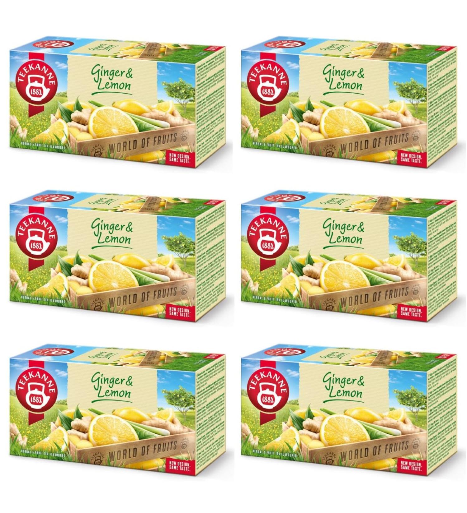 DEKOND TEEKANNE - Ginger and lemon tea - Fruit teas with lemon and ginger - 6 x 20 Tb - Buy Online on GoSupps.com