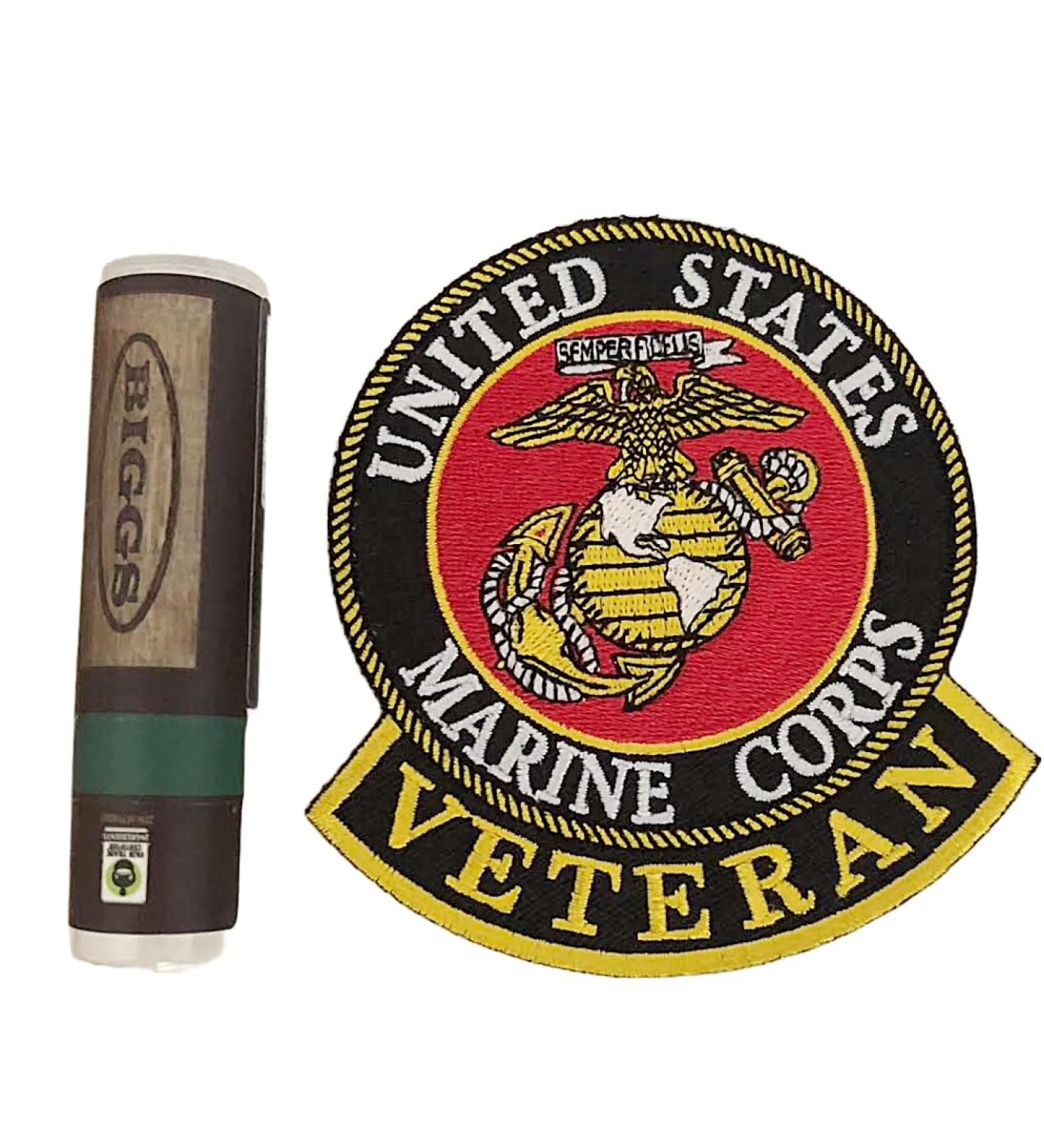 BIGGS Tea Tree Peppermint Lip Balm 0.25 oz and EE Inc. US Marine Corps Veteran Iron-on Patch 3.63 inch BIGGS Military Combo Pack - Buy Online on GoSupps.com