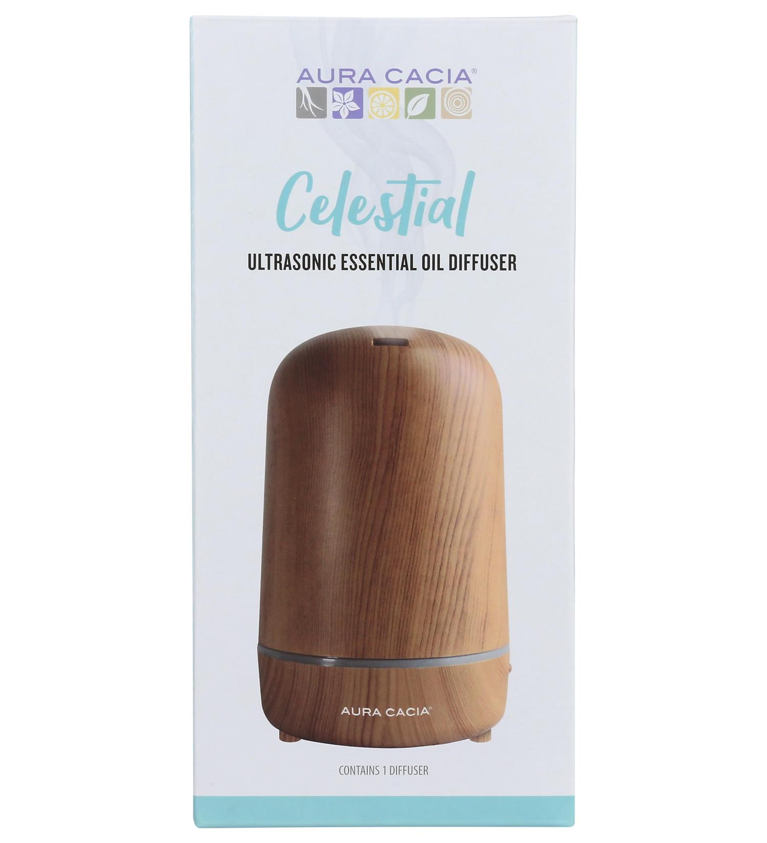 Aura Cacia Wood Grain Diffuser - Elegant Essential Oil Diffuser for Home | International Shipping Available - Buy Online on GoSupps.com