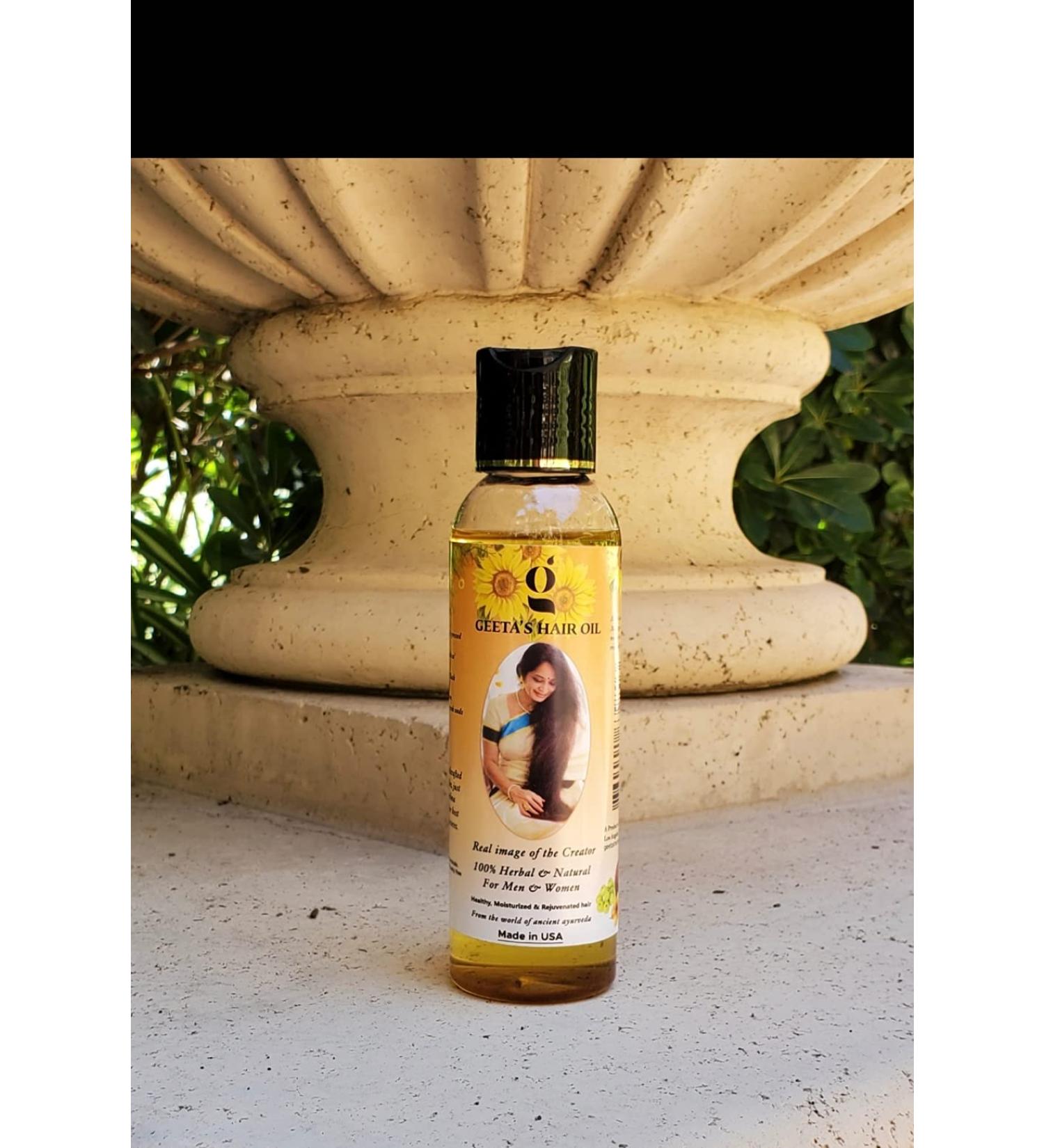 Buy Geeta's Hair Oil - Nourishing & Natural Hair Care for Healthy Hair | Worldwide Shipping - Buy Online on GoSupps.com