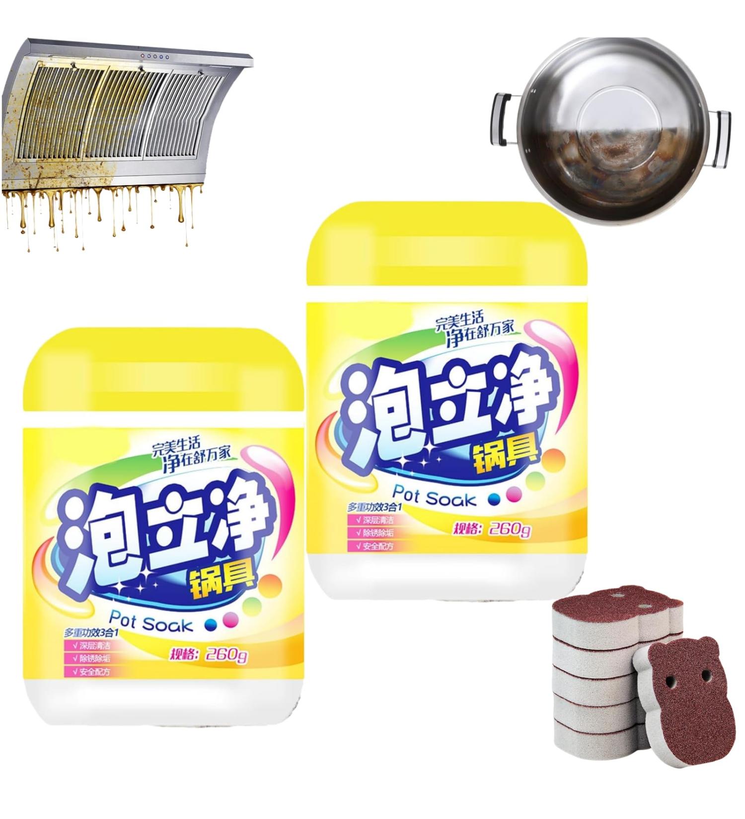 All-Purpose Degreaser for Heavy-Duty Cleaning Foam Rust Remover Kitchen All-Purpose Cleaning Powder Soak to Clean Greasy Dirt (260g-2pcs) - Buy Online on GoSupps.com