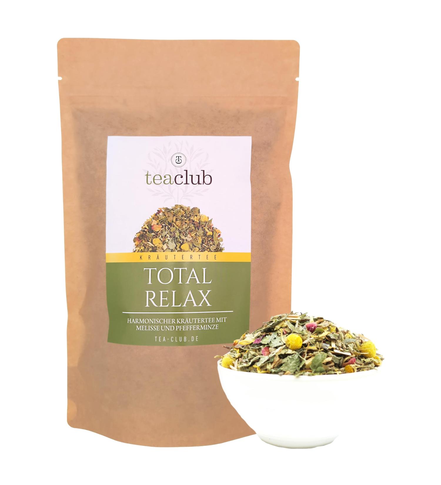 Total Relax Tisane basique en vrac 500 g m lange de th base de plantes la menthe m lisse camomille lavande th base de plantes TeaClub 500g - Buy Online on GoSupps.com
