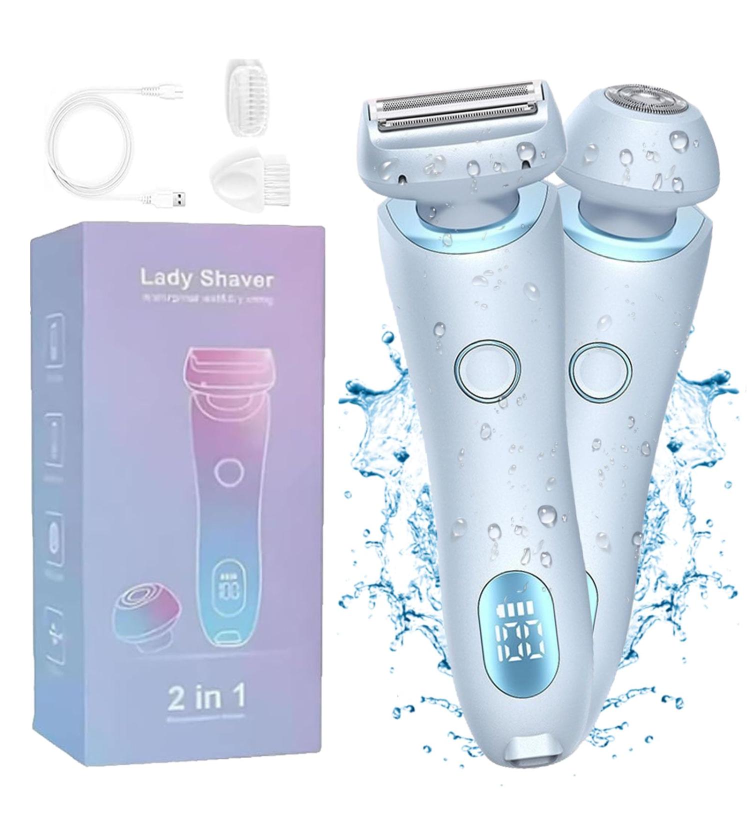 Duskofficial Razor Duskofficial The Glide Pro 3.0 Dusk Official Shaver Dusk Official Electric Razor 2 in 1 Electric Waterproof Shaver Portable Rechargeable Razors for Women (Blue) - Buy Online on GoSupps.com