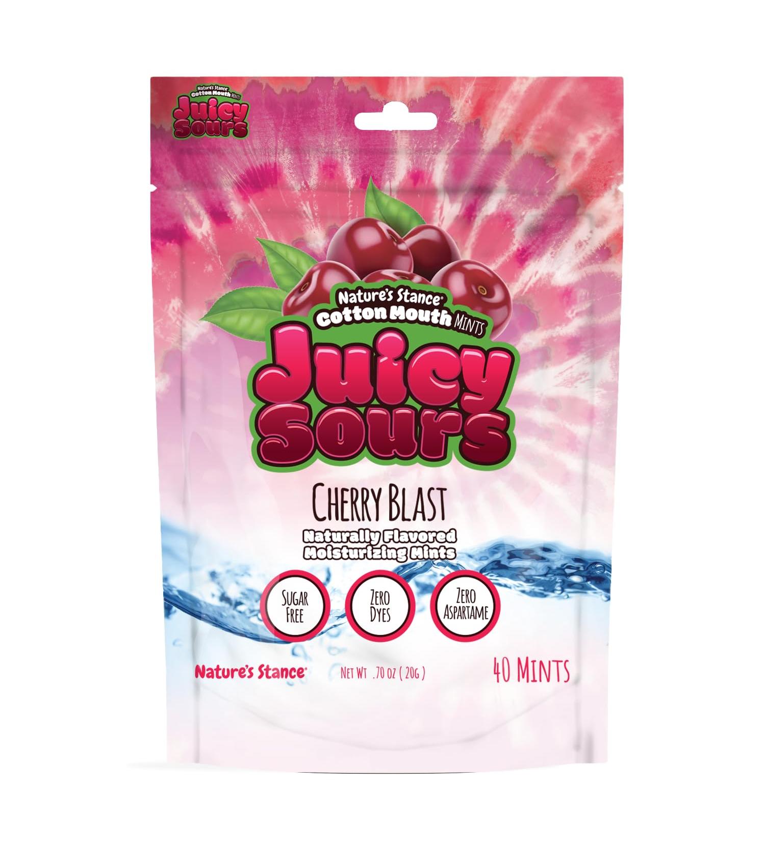 Cotton Mouth Juicy Sours Dry Mouth Mints with Natural Xylitol | Sugar-Free Breath Mints for Dry Mouth Relief | No Artificial Sweeteners | Naturally Flavored Moisturizing Lozenges - Buy Online on GoSupps.com