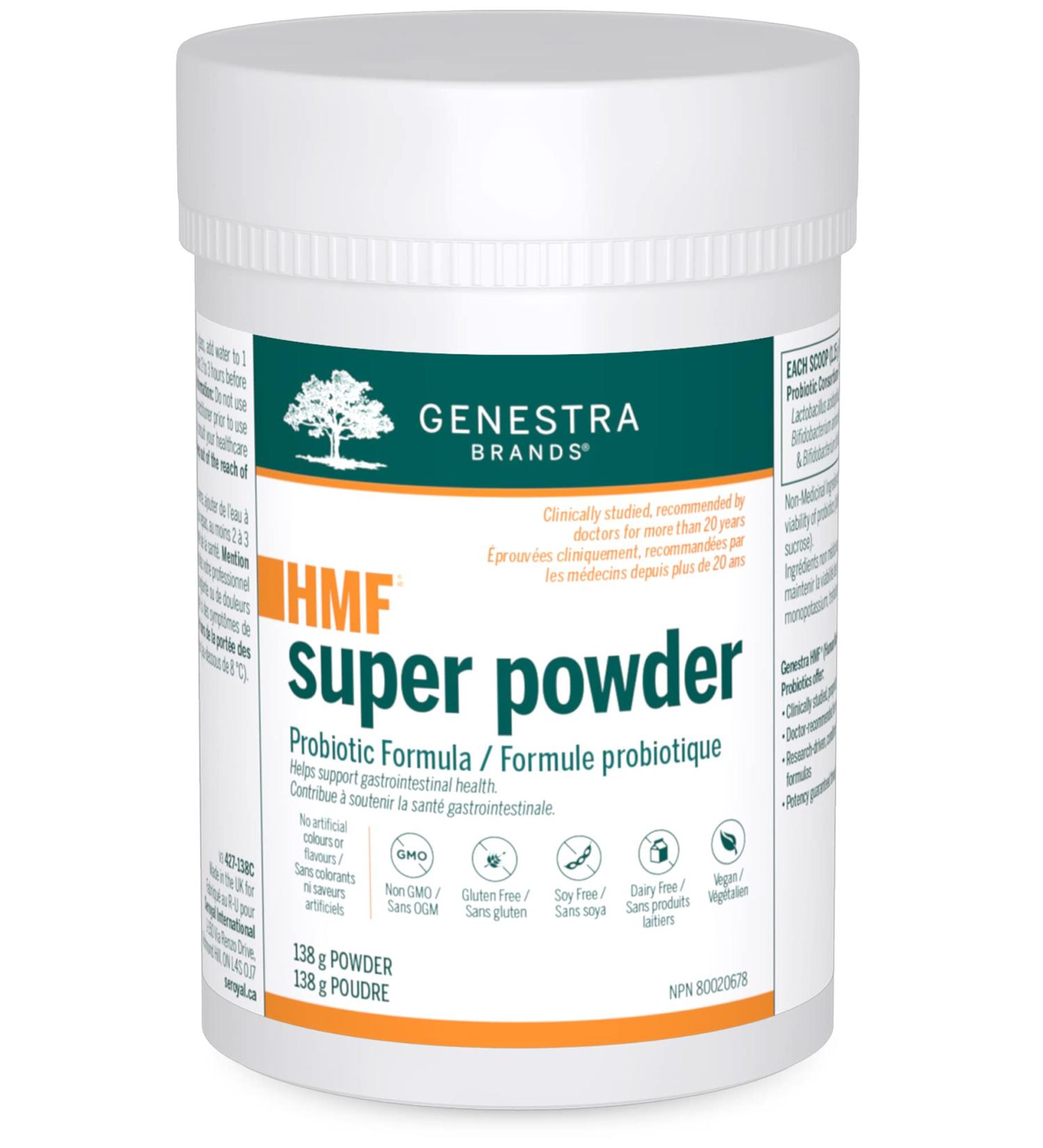 Genestra Brands HMF Super Powder | Probiotic Formula - Promotion of Intestinal System Health | 138 Grams Powder - Buy Online on GoSupps.com