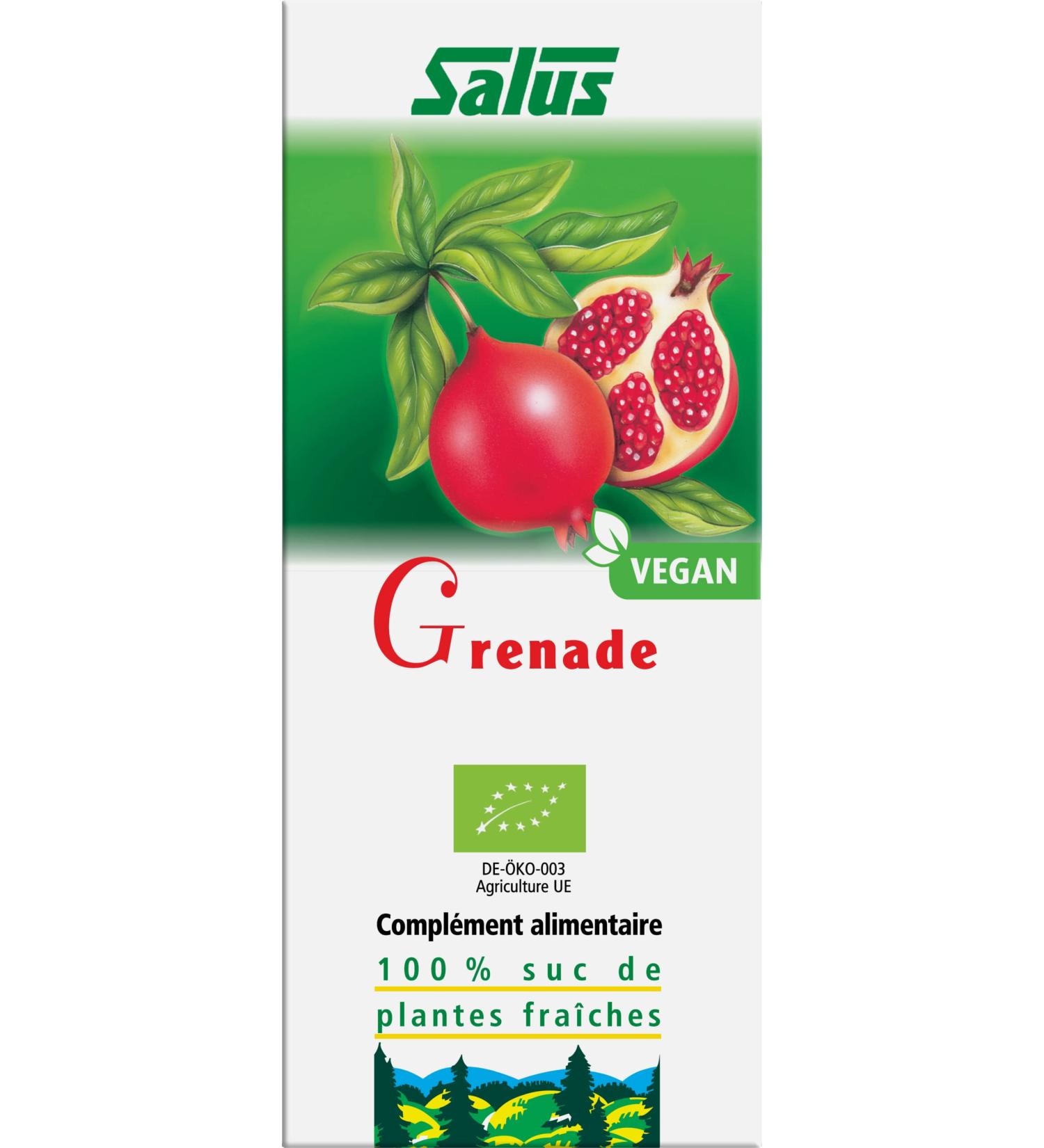 Salus Organic pomegranate Food supplement based on organic pomegranate juices Vegan No Additives 200 ml - Buy Online on GoSupps.com