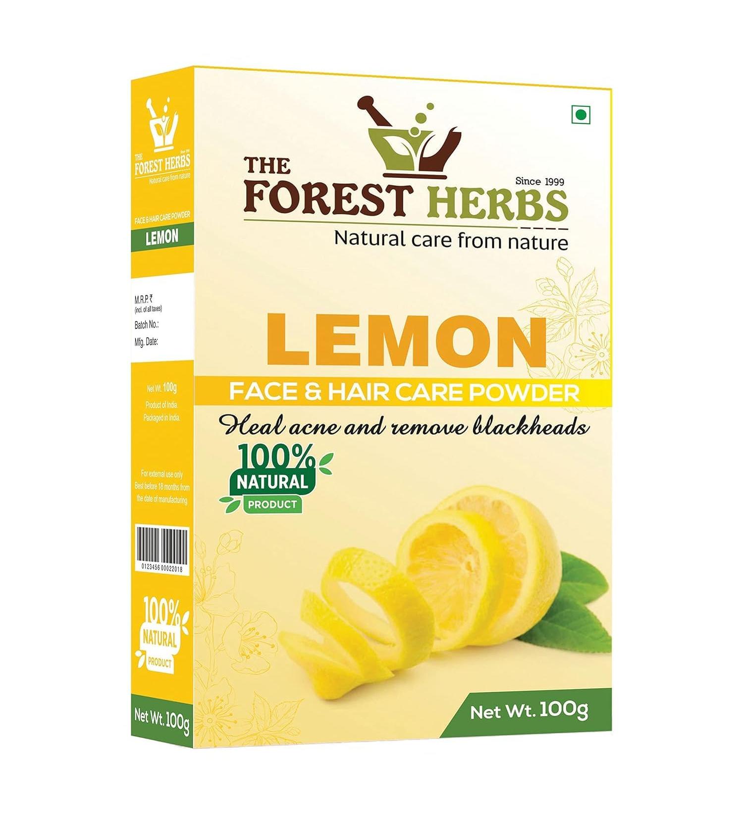 Herbs 100% Natural Organic Lemon Peel Powder For Face Cleanser & Skin Glowing-100Gms