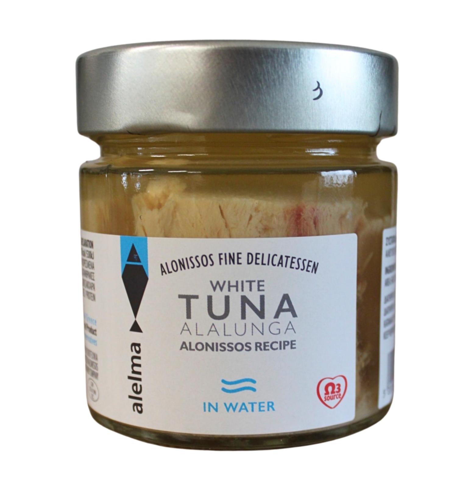 Alelma Greek White Tuna Alalunga from Alonissos in Water 212 g - MERCURY FREE - Buy Online on GoSupps.com