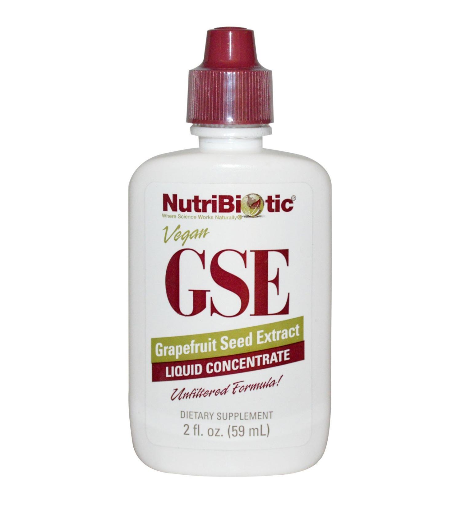 NutriBiotic GSE Liquid Concentrate Grapefruit Seed Extract 2 fl oz (59 ml) - 2pc