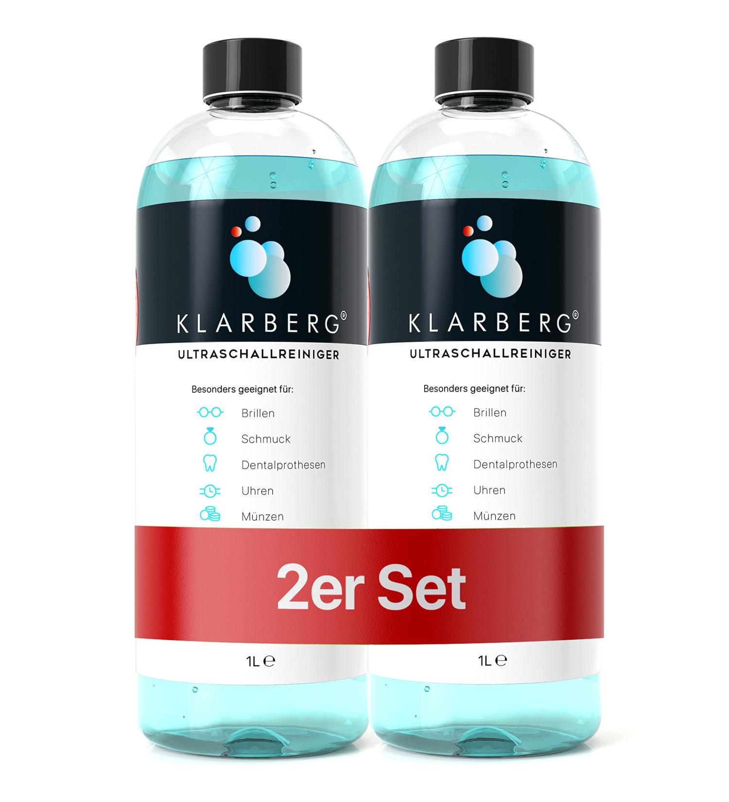  KLARBERG KLARBERG Pack of 2 Concentrated 1L Ultrasonic Cleaners - Cleaning of glasses jewelry dentures watches - Buy Online on GoSupps.com