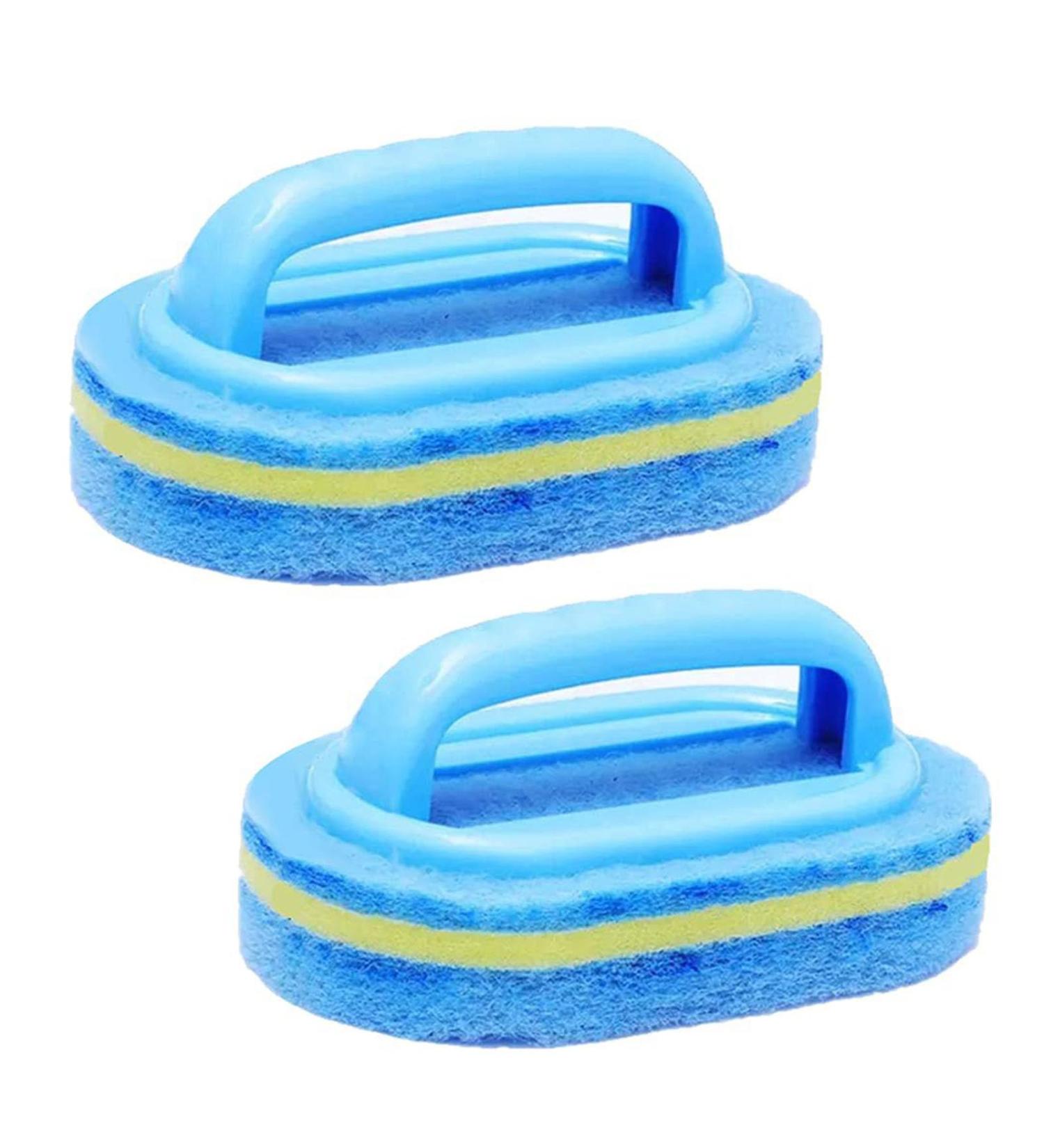 2pcs Household Cleaning Tools Sponge Cleaning Brush with Handle for Daily Use in Kitchen - Buy Online on GoSupps.com
