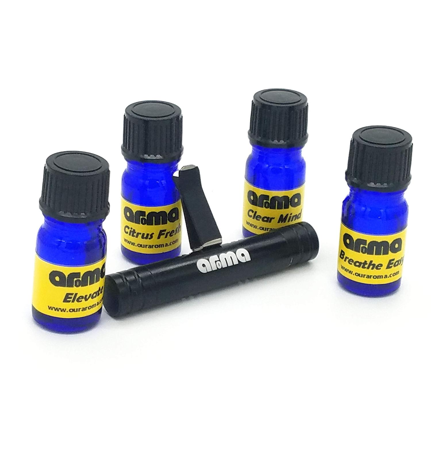 Essential Oil Car Vent Clip Diffuser Set - Includes 4 Premium Essential Oils for Aromatherapy on the Go - Buy Online on GoSupps.com