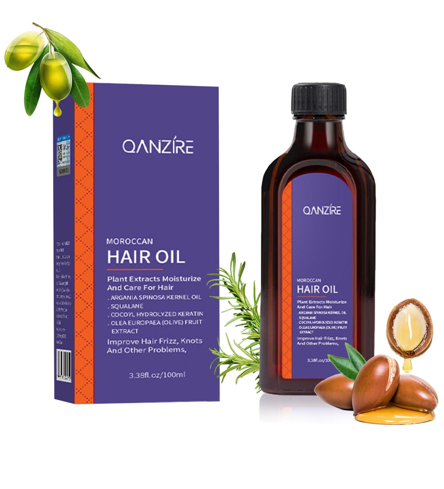 Moroccan Argan Oil & Purple Hair Essential Oil - Deep Moisturizer for Soft Shiny Frizz-Free Hair | 100ML Hair Treatment for Damaged Hair - Buy Online on GoSupps.com