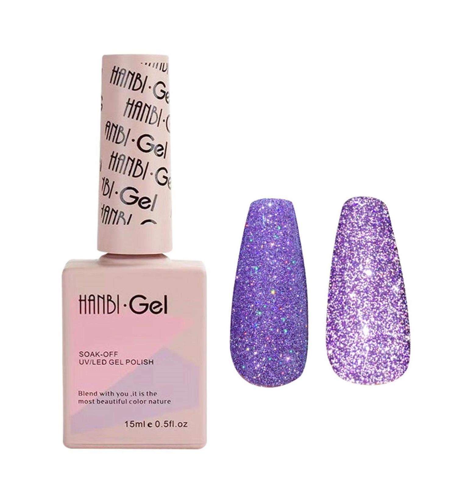 goforwealth Reflective Glitter Polish Soak Diamond UV Gel Nail LongLasting Gel Nail Polish Lacquer Shiny Honest 1 count (Pack of 1) - Buy Online on GoSupps.com