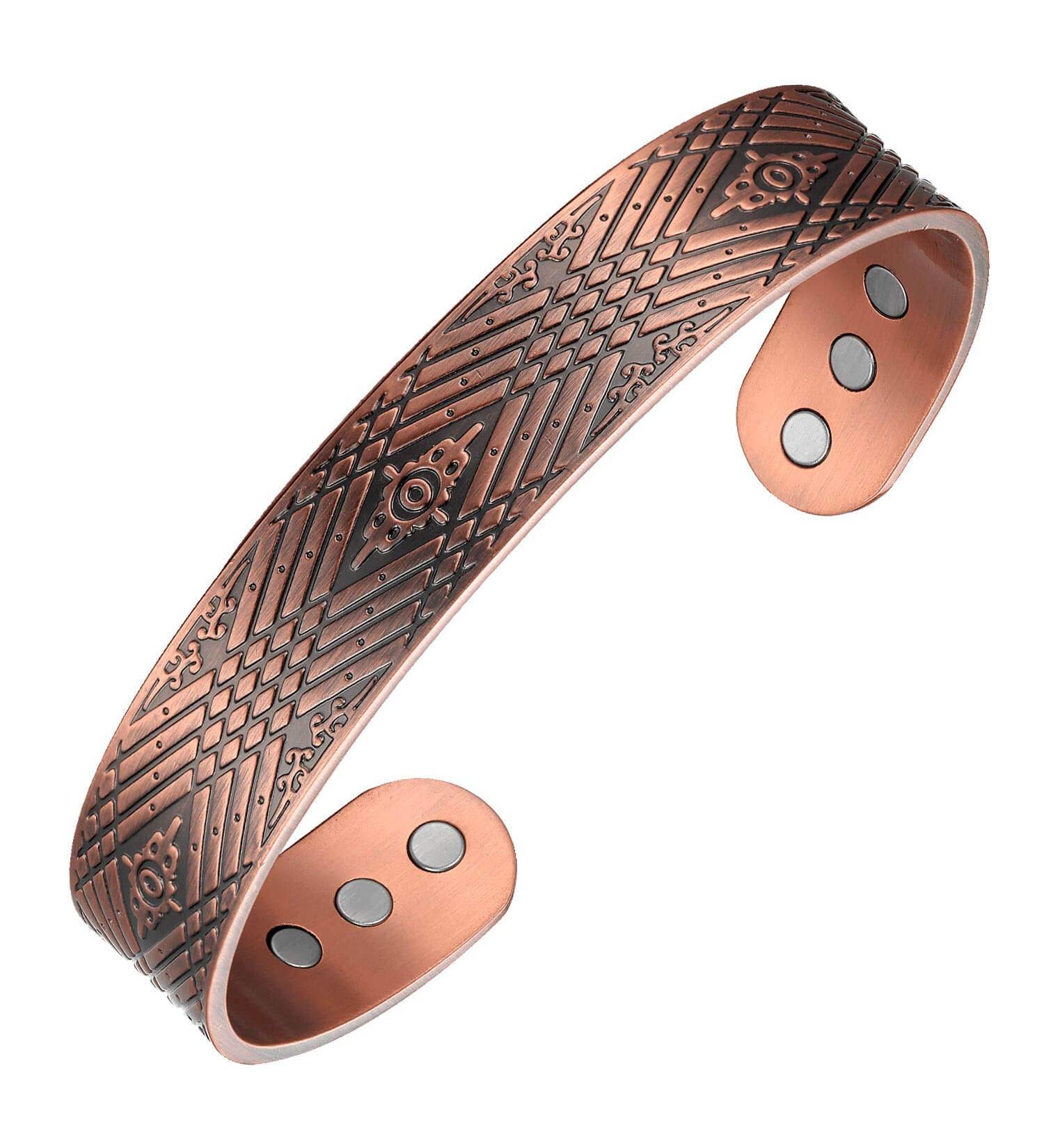 Men's Viking Copper Bracelet | Magnetic Therapy for Arthritis | Adjustable 7.5 Cuff - Buy Online on GoSupps.com