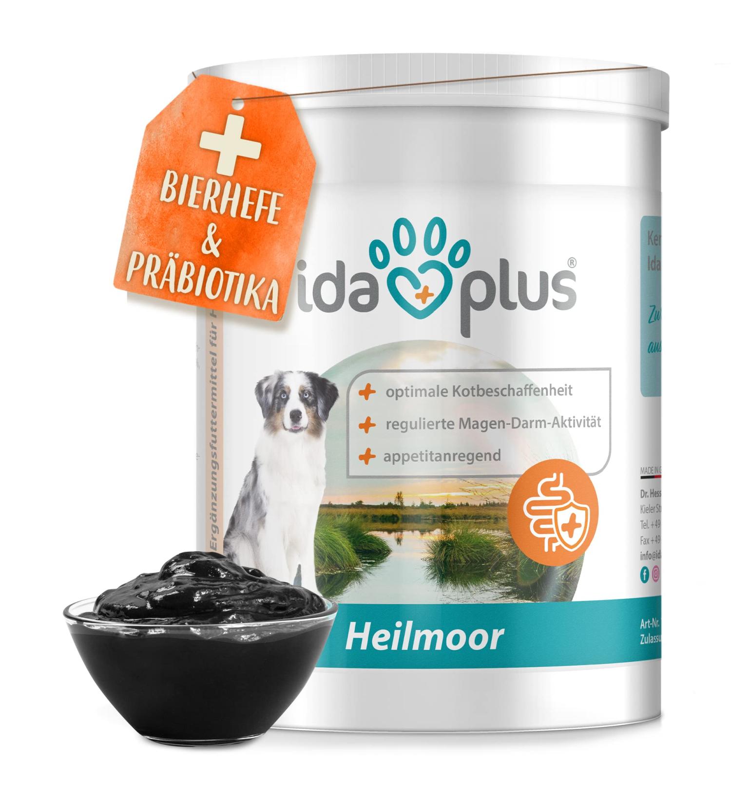 Ida Plus Heilmoor & Beer Yeast for Optimal Digestion in Dogs & Cats - Improve Intestinal Flora - B Vitamins - Available in 1000g & 200g - Buy Online on GoSupps.com