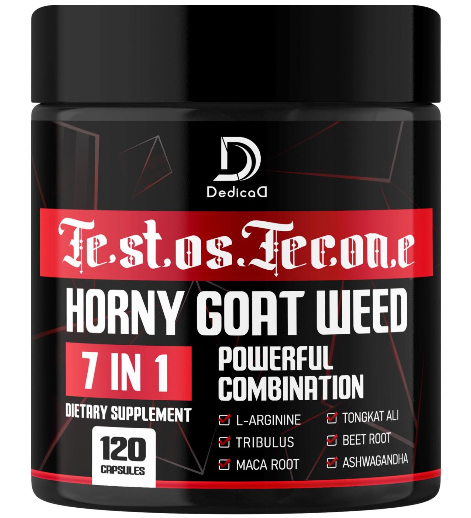 7 in-1 Ultra Test Support with Tribulus Terrestris Horny Goat Weed L-Arginine Maca Root Tongkat Ali Beet Root - Energy Workout Muscle Strength Support 120 Capsules 120 Count (Pack of 1) - Buy Online on GoSupps.com